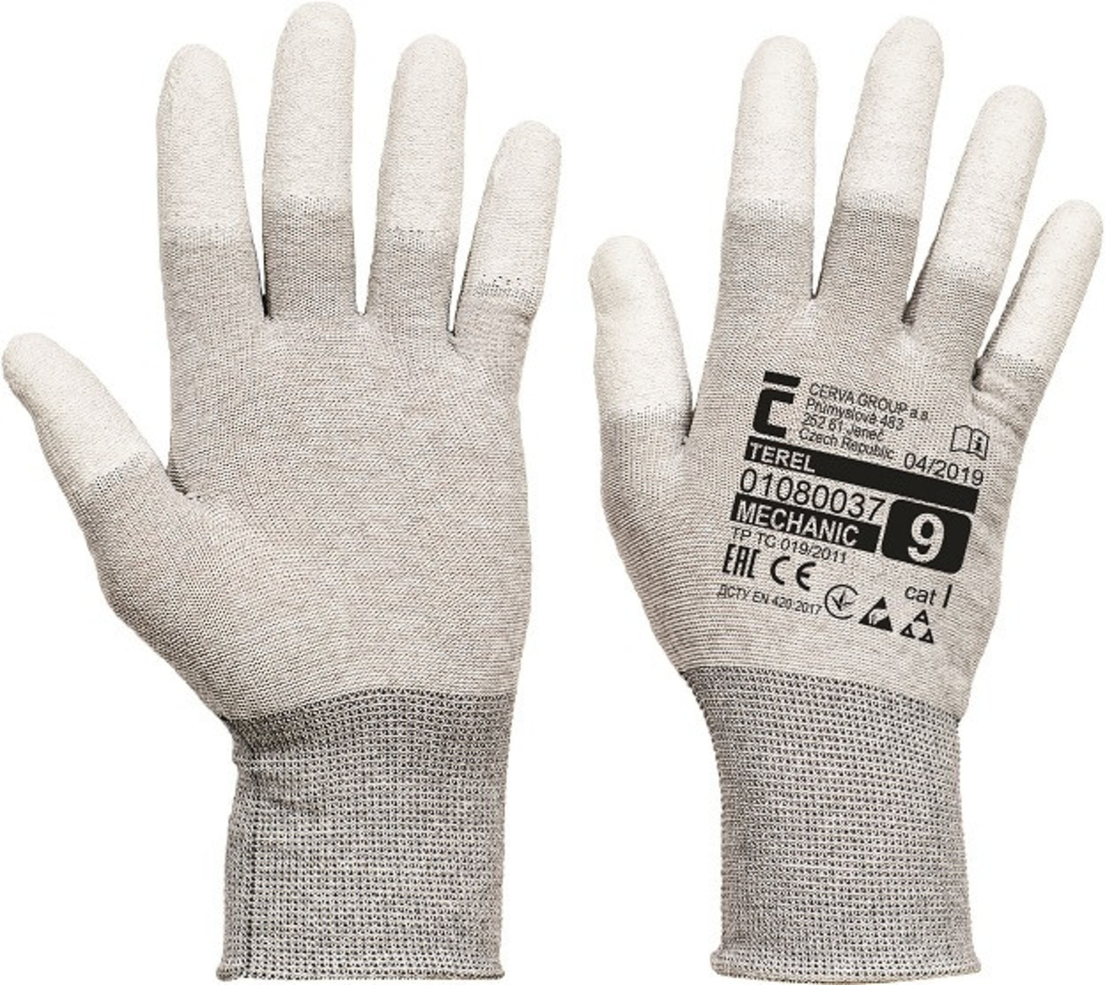 Antistatické ESD pracovné rukavice Terel - veľkosť: 7/S