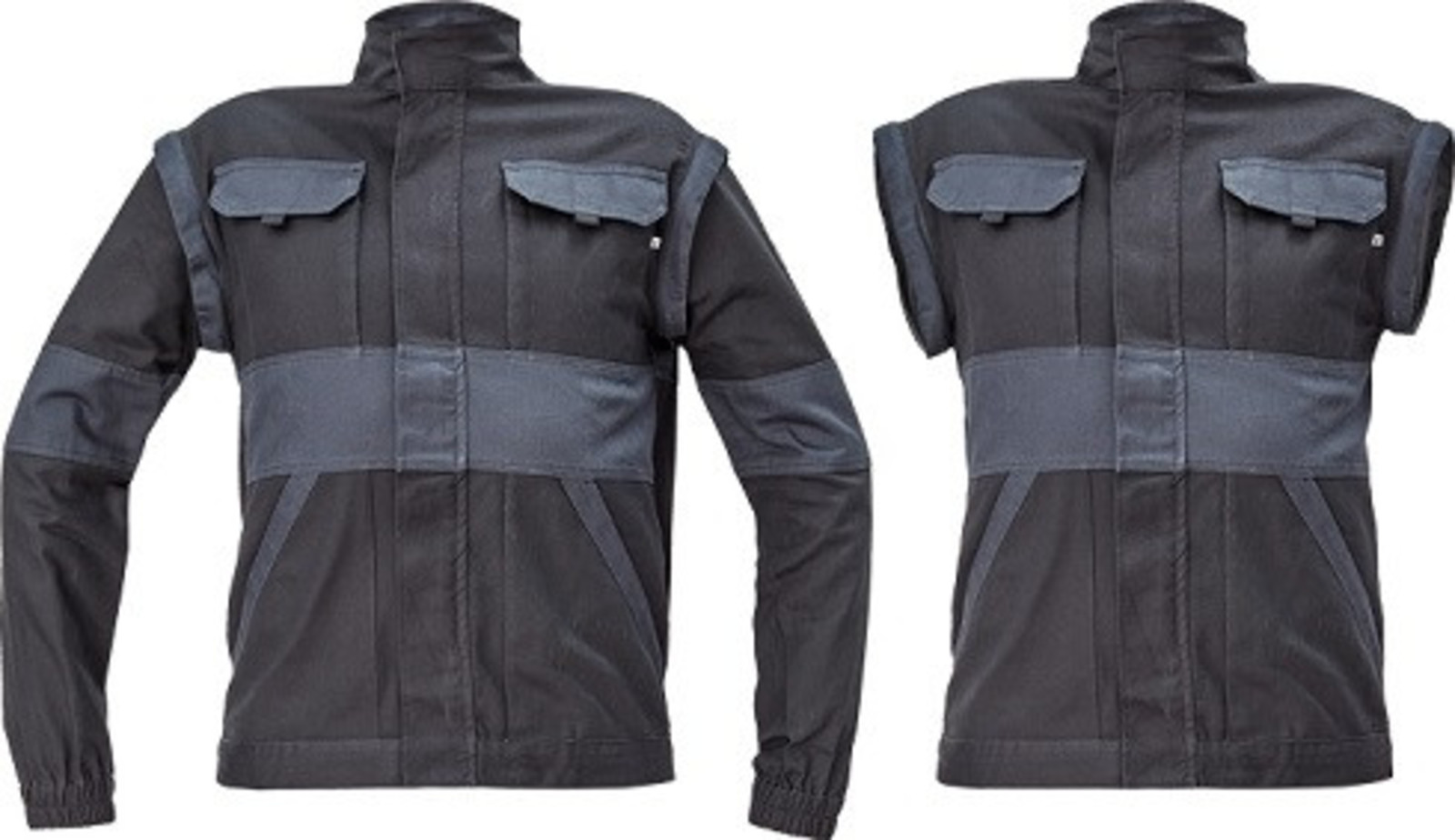 Bavlnená montérková bunda a vesta Cerva Max Neo 2v1 - veľkosť: 60, farba: čierna