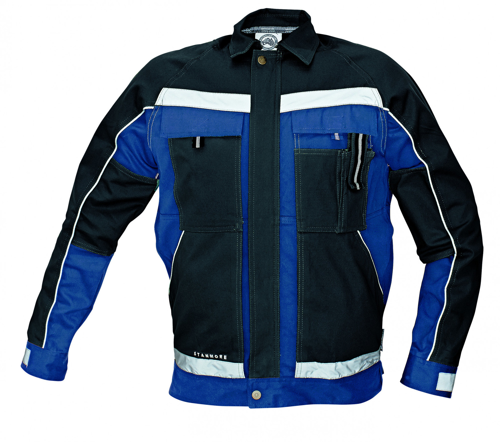 Bavlnená montérková bunda Stanmore - veľkosť: 48, farba: modrá