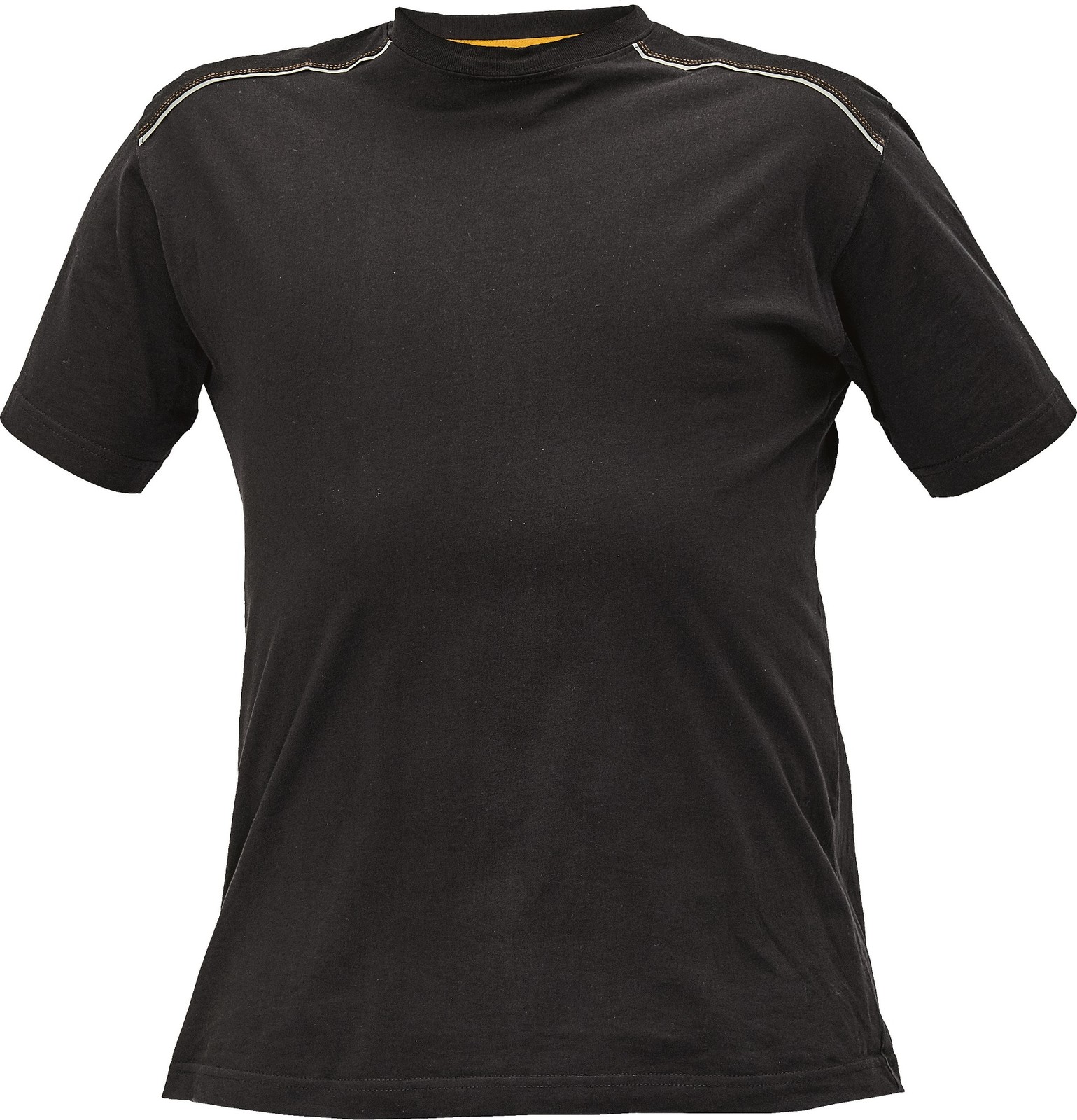 Bavlnené tričko Cerva Knoxfield pánske - veľkosť: M, farba: antracit/žltá
