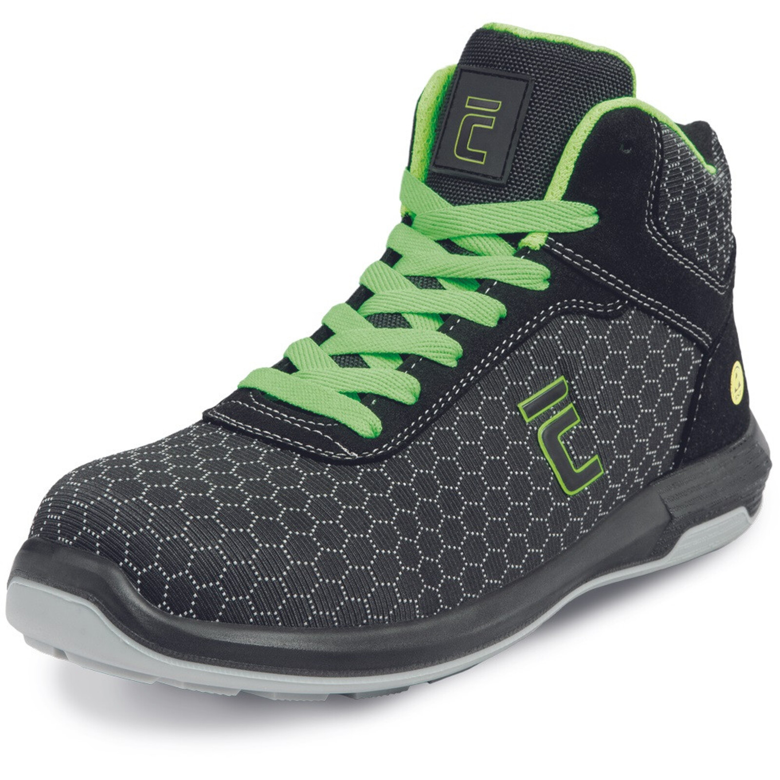 Bezpečnostná členková obuv Cerva Uttendorf MF ESD S3S SR - veľkosť: 46, farba: čierna/zelená
