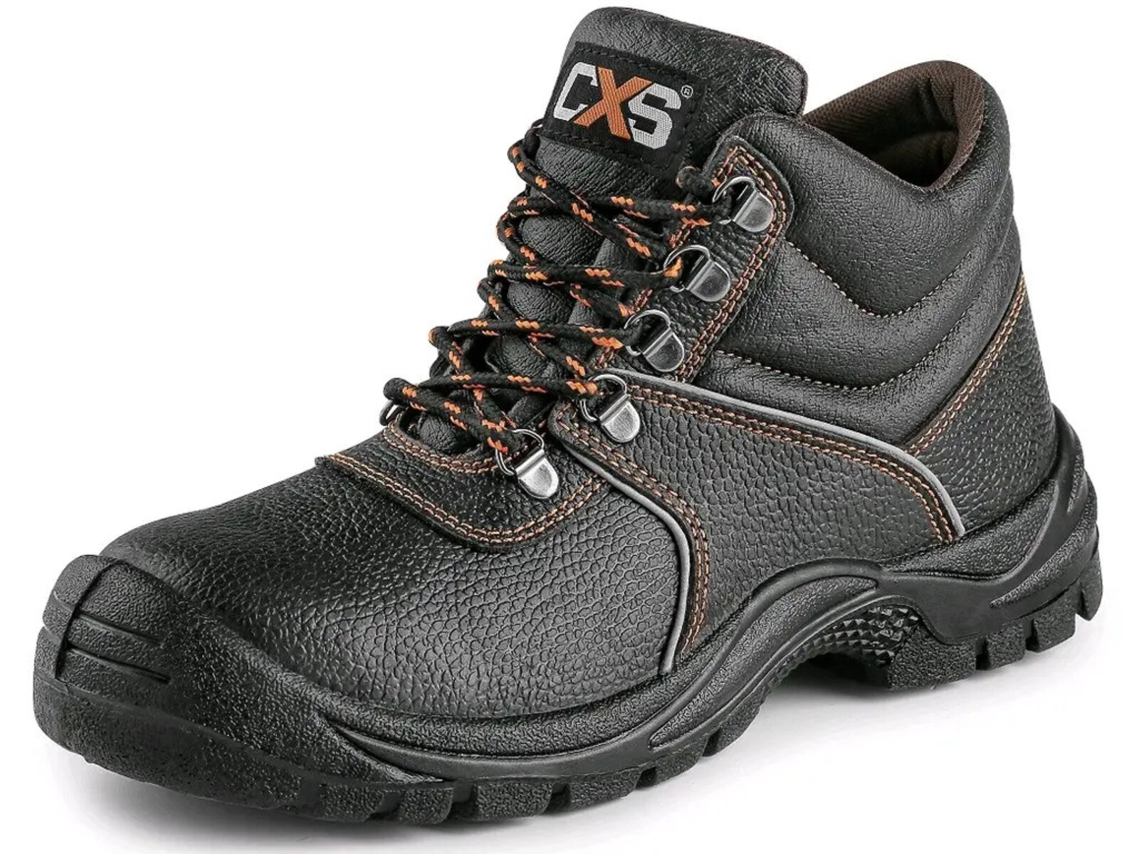 Bezpečnostná členková obuv CXS Stone Marble S2 SRC - veľkosť: 48, farba: čierna/oranžová