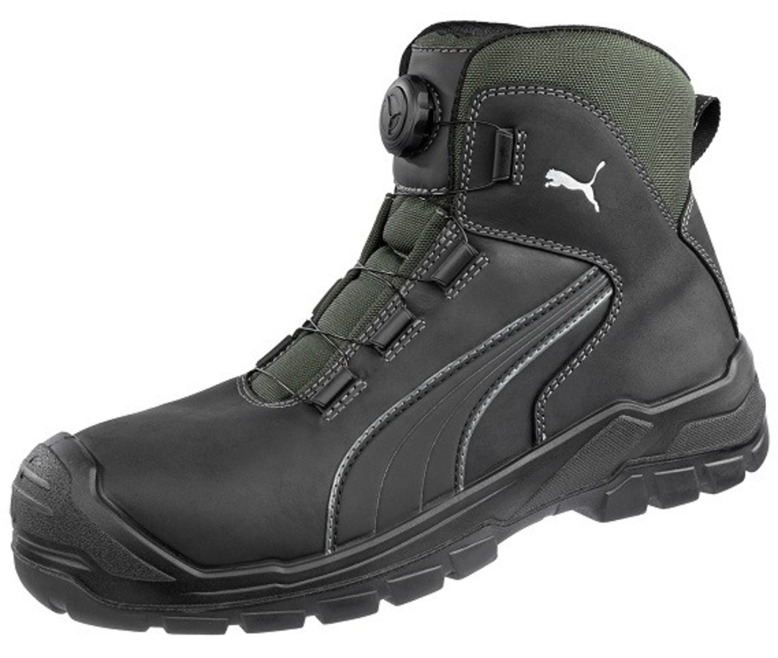 Bezpečnostná členková obuv Puma Cascades Disc Mid S3 - veľkosť: 45, farba: čierna