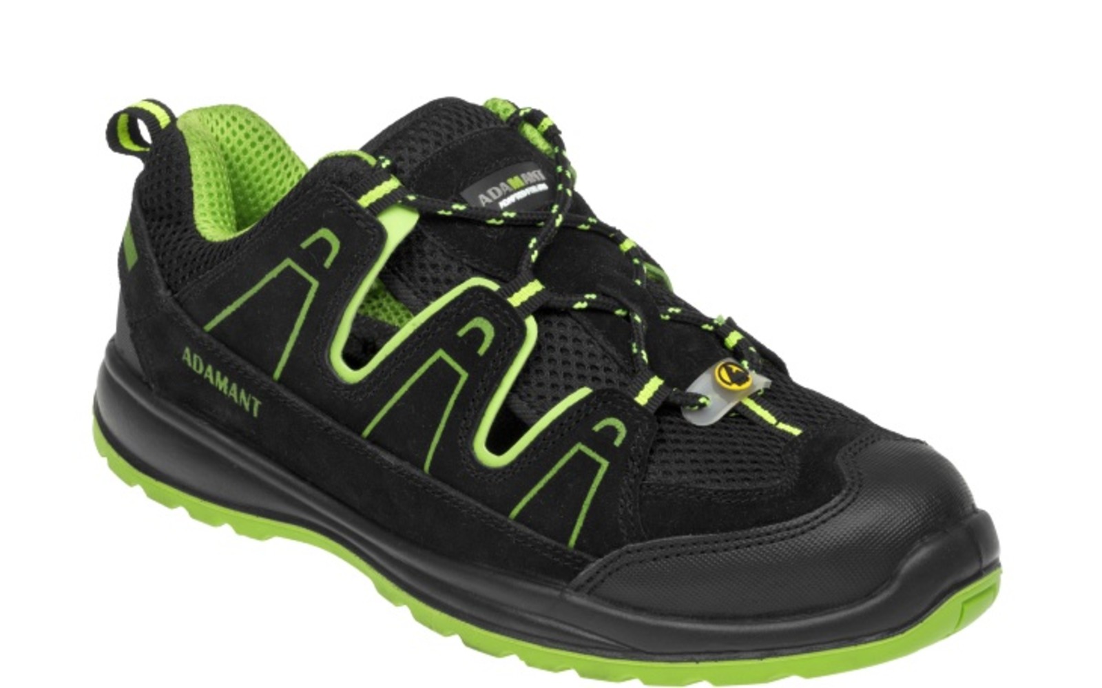 Bezpečnostné sandále Adamant Alegro S1 ESD - veľkosť: 44, farba: čierna/zelená