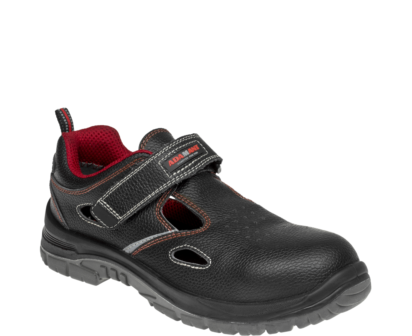 Bezpečnostné sandále Adamant Non Metallic S1 SRC - veľkosť: 38, farba: čierna/červená