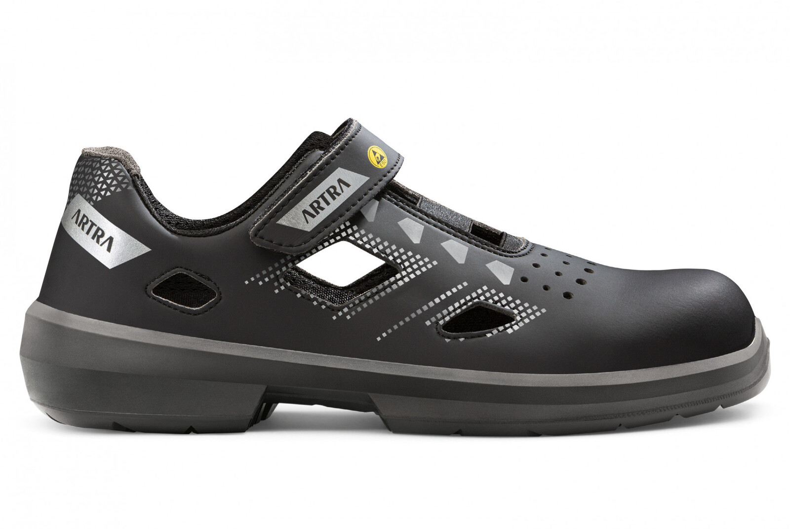 Bezpečnostné sandále Artra Arzo 805 676560 S1 SRC ESD MF - veľkosť: 48, farba: čierna/sivá