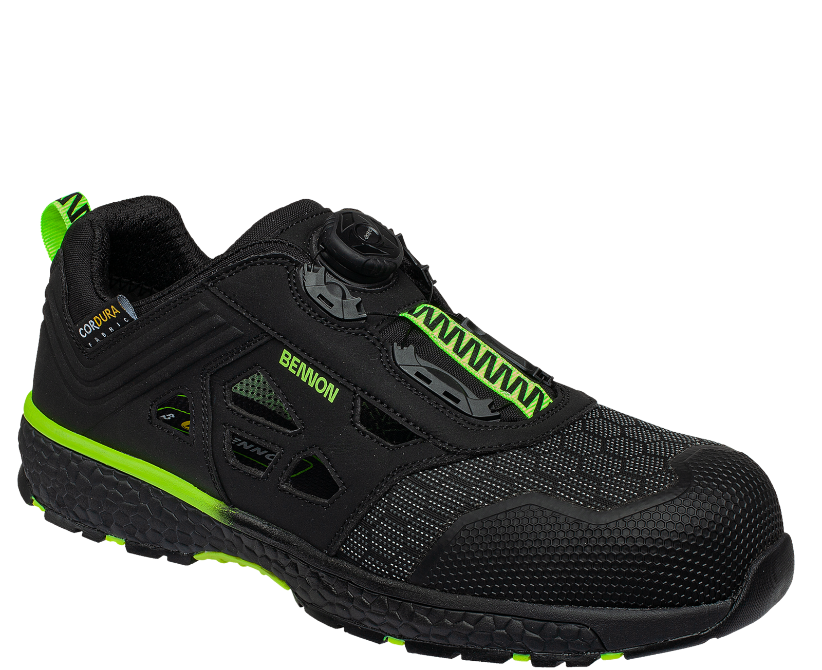 Bezpečnostné sandále Bennon Predator S1P ESD - veľkosť: 41, farba: čierna/zelená