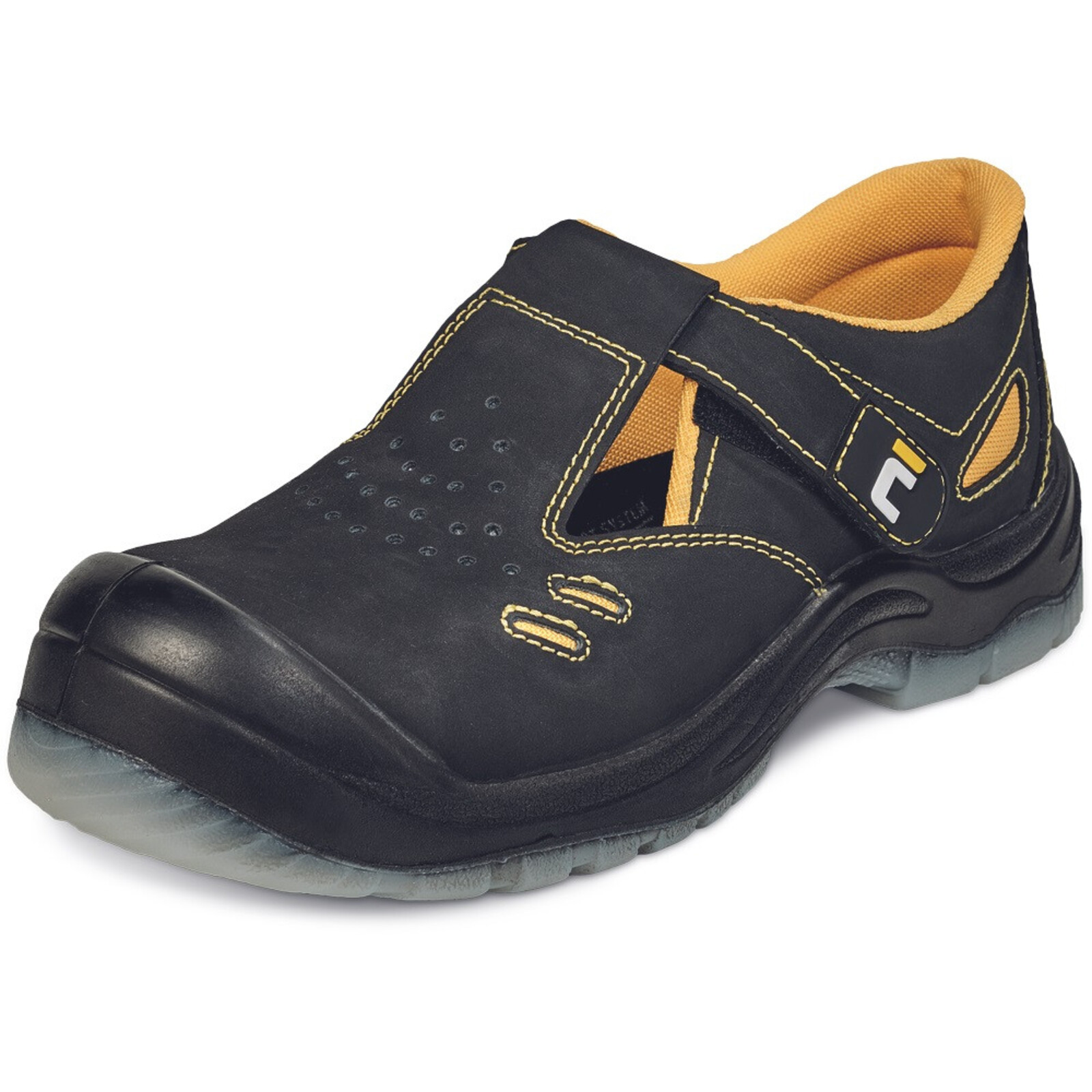 Bezpečnostné sandále Cerva BK TPU MF S1P SRC - veľkosť: 38, farba: čierna/žltá