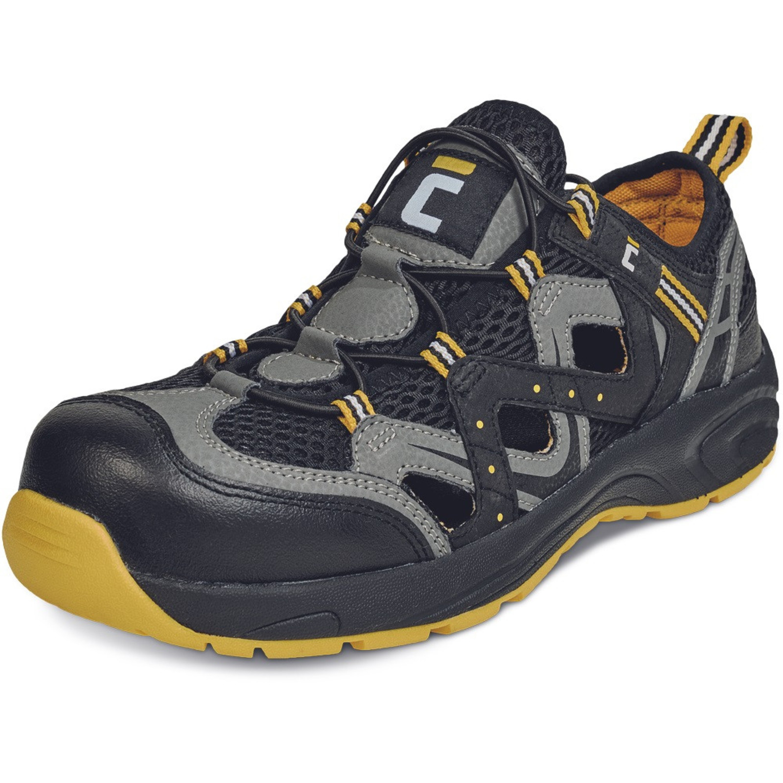 Bezpečnostné sandále Cerva Henford MF S1 SRC - veľkosť: 37, farba: čierna/žltá