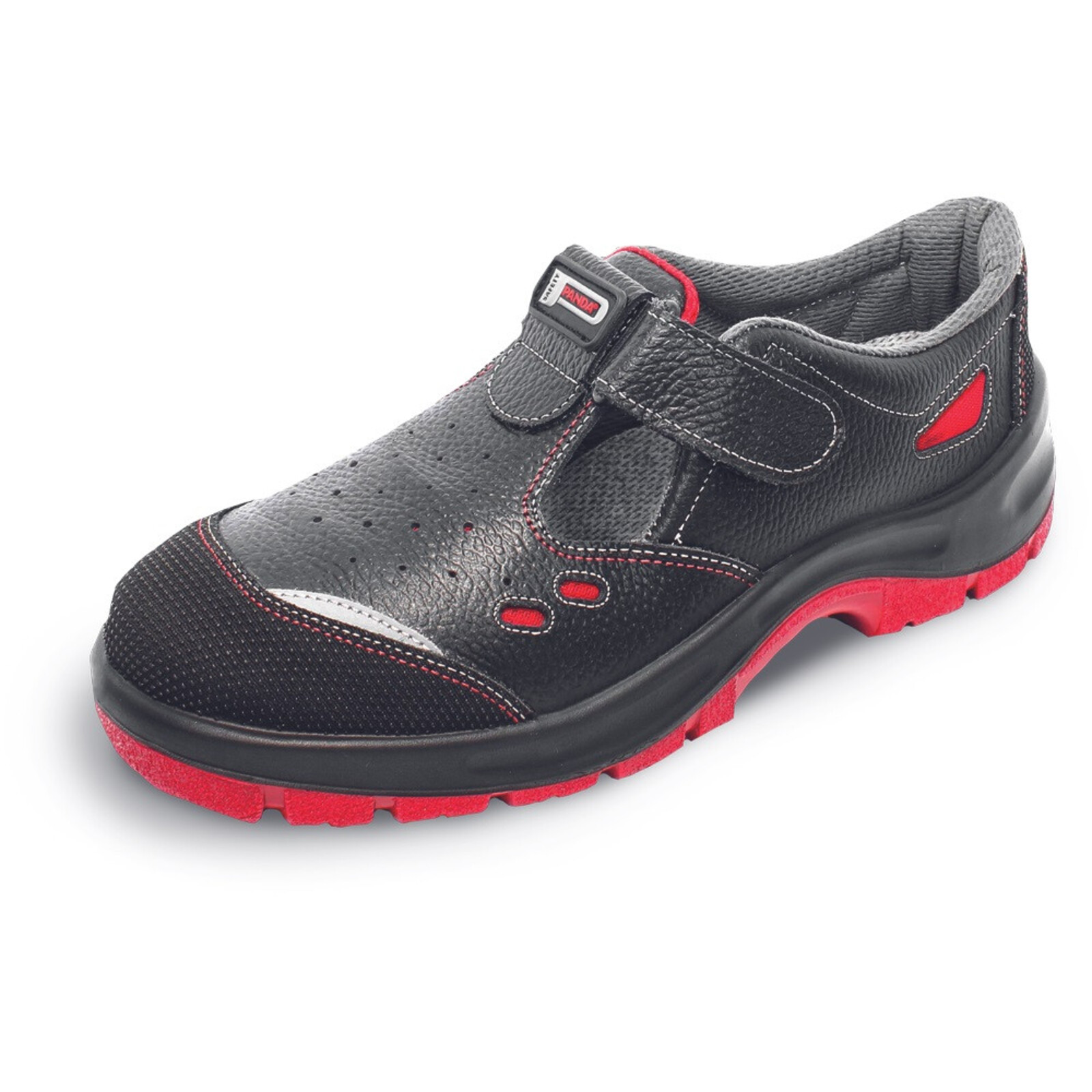 Bezpečnostné sandále Panda Strong Nuovo Topolino MF S1 SRC - veľkosť: 37, farba: čierna/červená