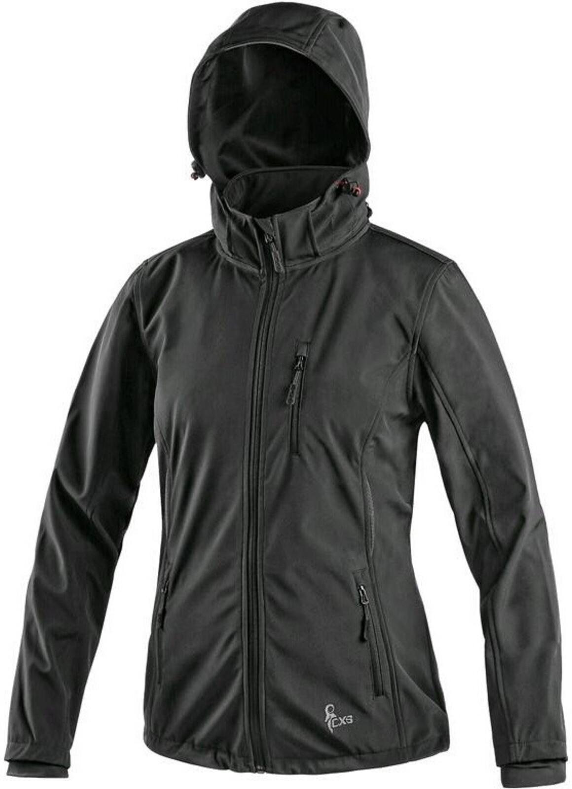 Dámska softshellová bunda CXS Digby - veľkosť: 4XL, farba: čierna