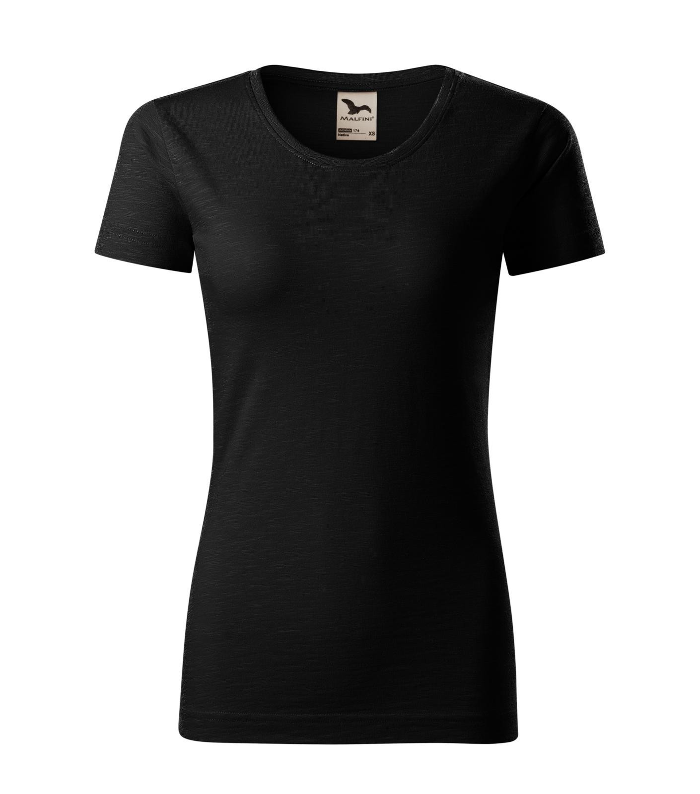 Dámske bavlnené tričko Malfini Native 174 - veľkosť: XS, farba: čierna