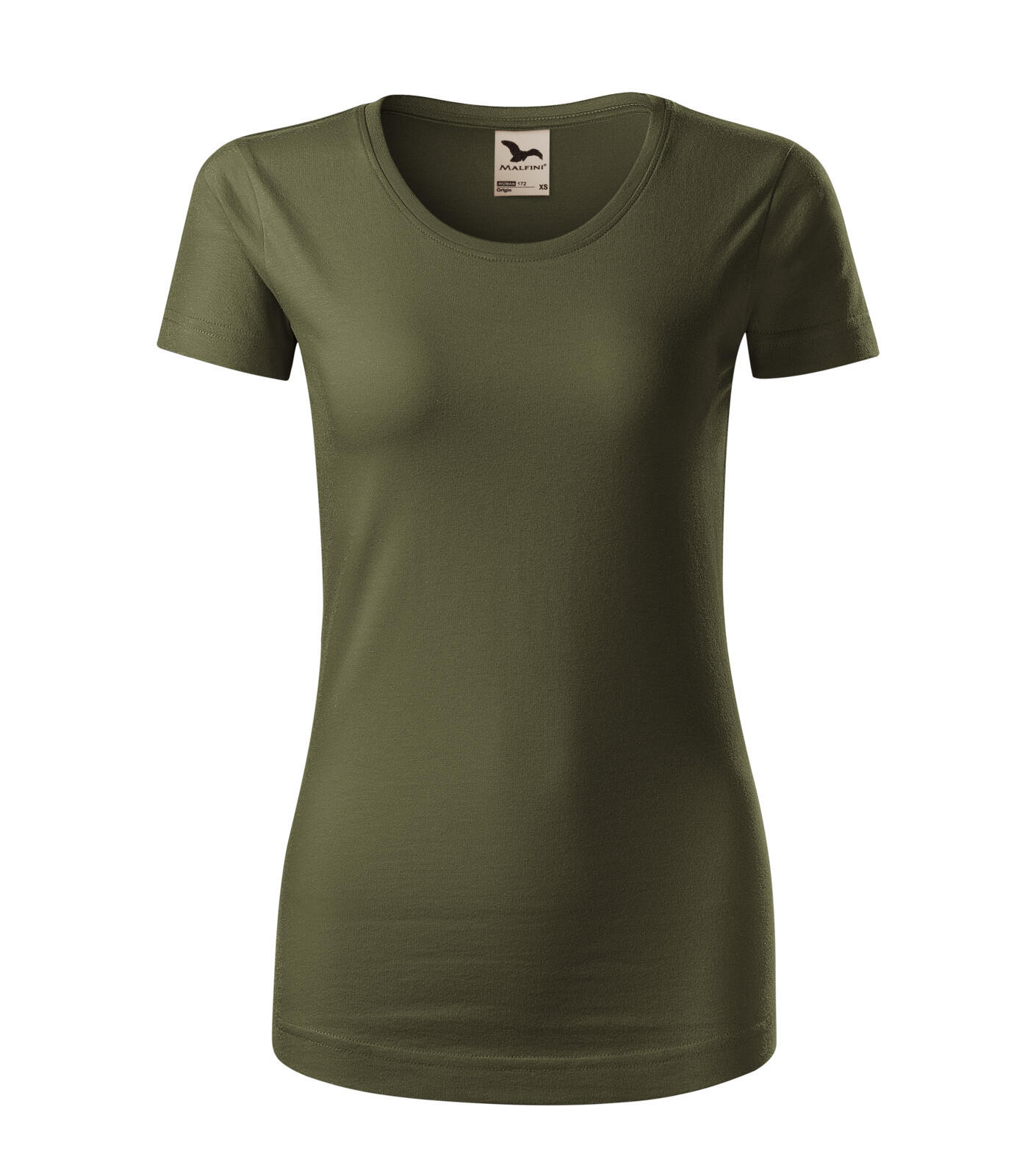 Dámske bavlnené tričko Malfini Origin 172 - veľkosť: XXL, farba: military