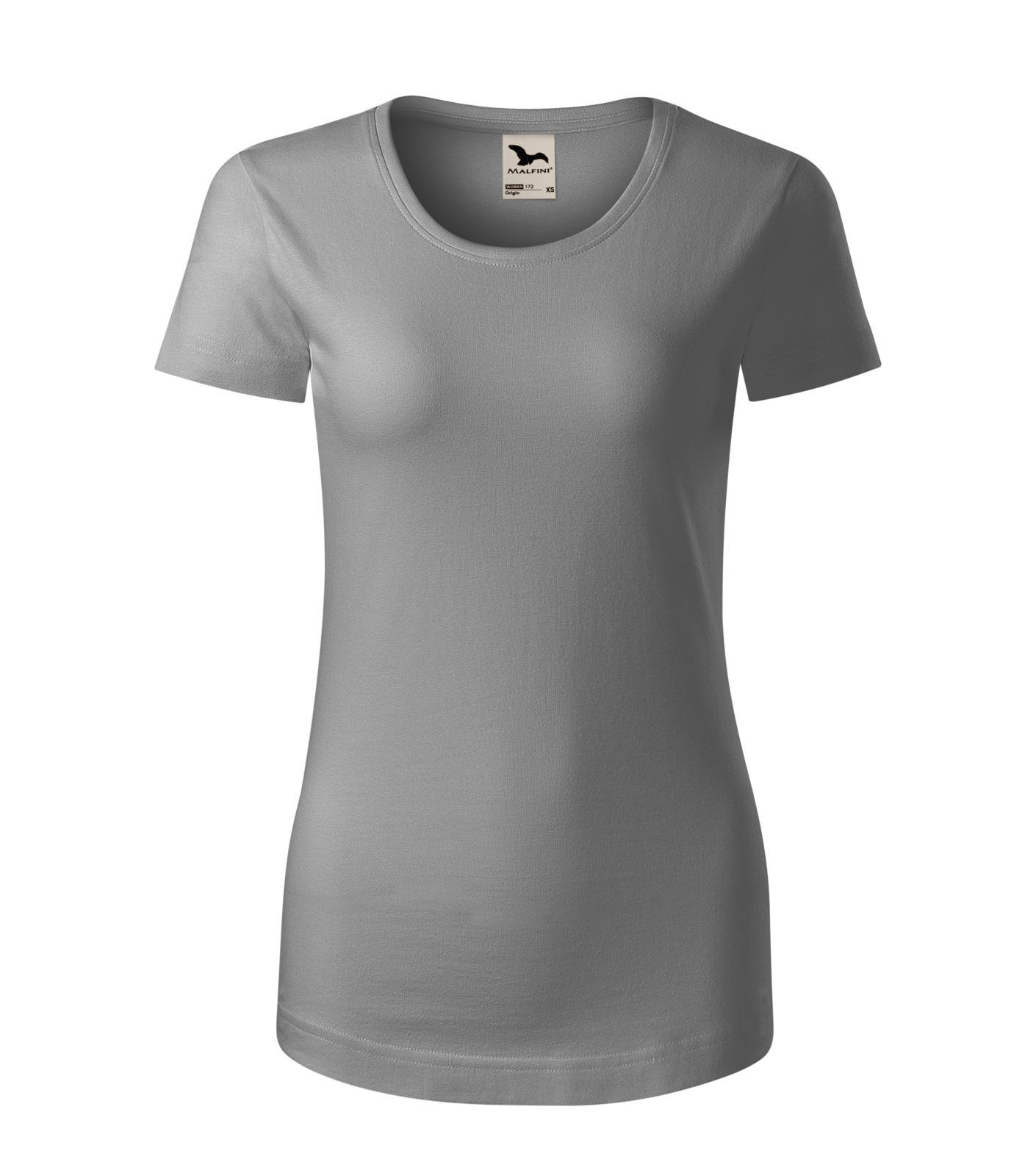 Dámske bavlnené tričko Malfini Origin 172 - veľkosť: XXL, farba: starostrieborná