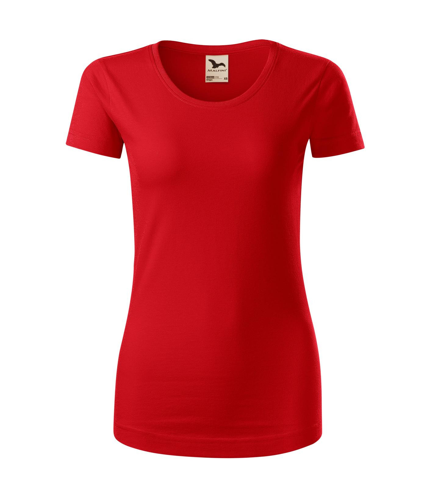 Dámske bavlnené tričko Malfini Origin 172 - veľkosť: XS, farba: červená