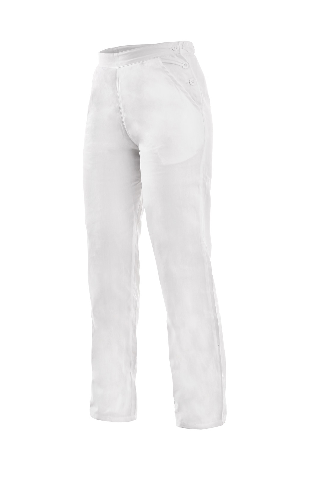 Dámske biele bavlnené nohavice Darja - veľkosť: 36, farba: biela