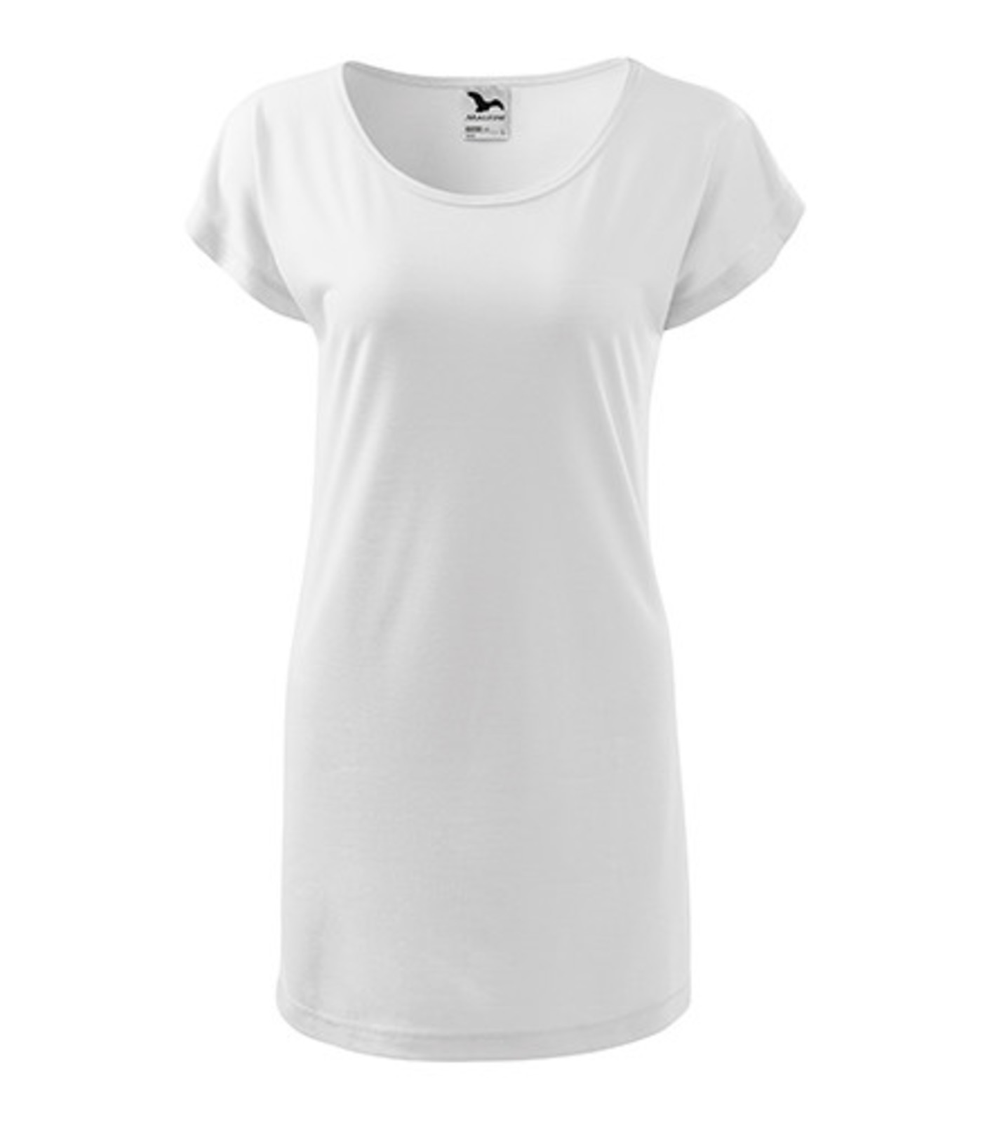 Dámske dlhé tričko/šaty Malfini Love 123 - veľkosť: L, farba: biela