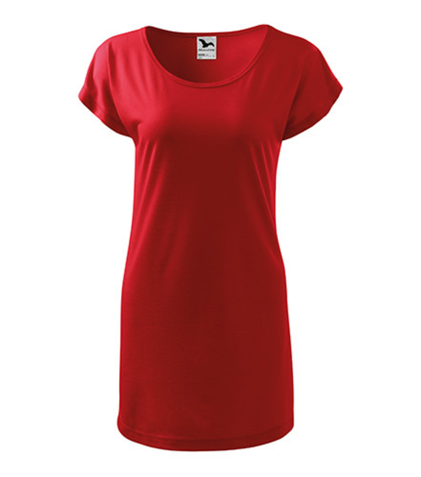 Dámske dlhé tričko/šaty Malfini Love 123 - veľkosť: S, farba: červená