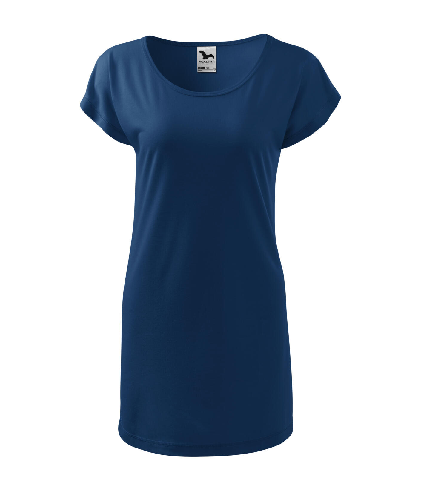 Dámske dlhé tričko/šaty Malfini Love 123 - veľkosť: XS, farba: polnočná modrá