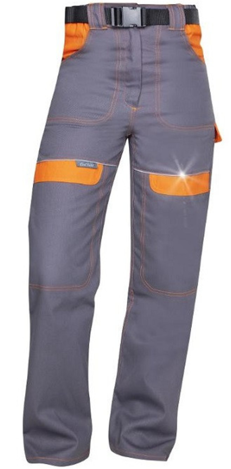 Dámské nohavice do pása Ardon Cool Trend - veľkosť: 50, farba: sivá/oranžová