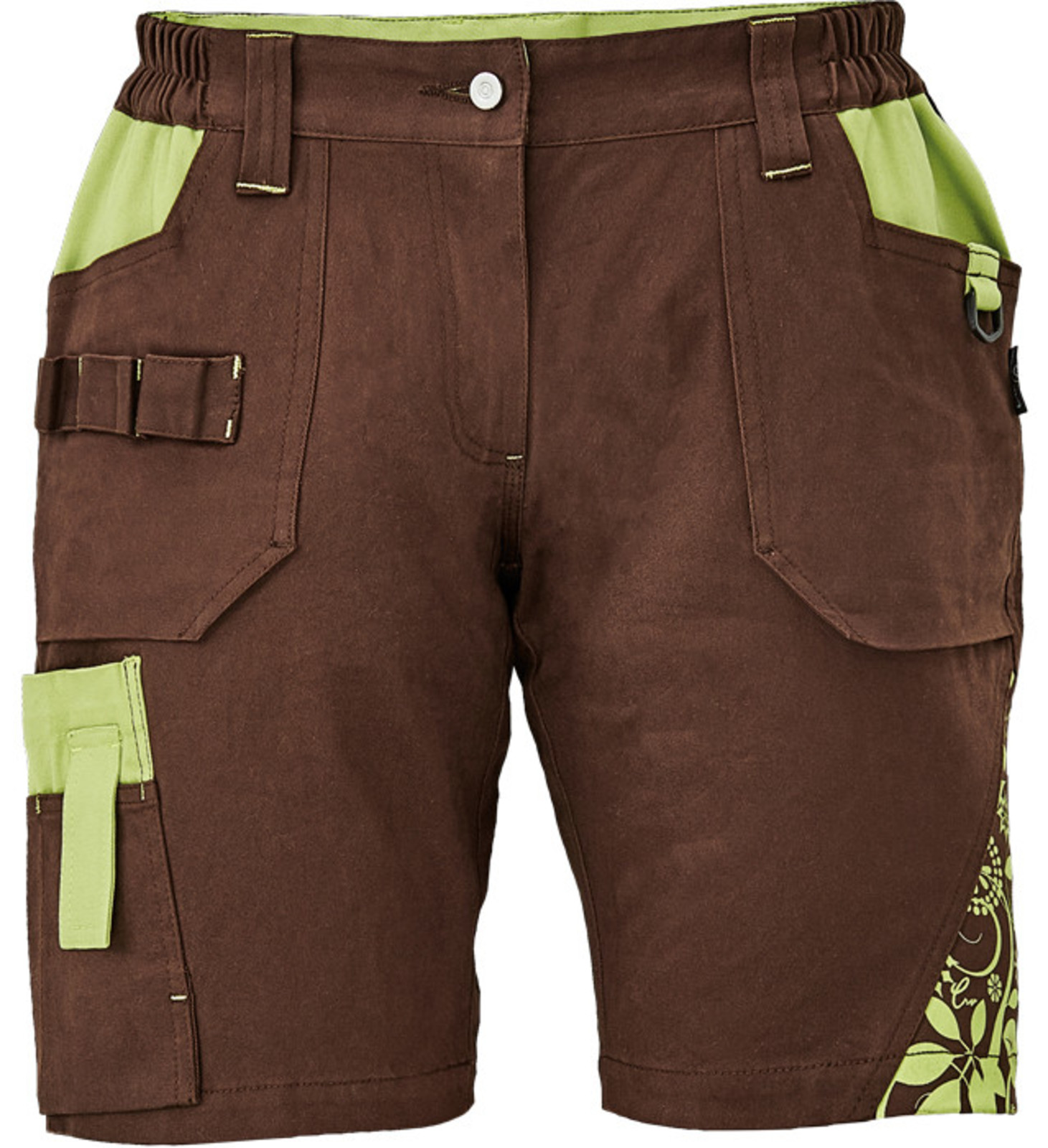 Dámske pracovné šortky Cerva Yowie - veľkosť: 44, farba: hnedá/zelená