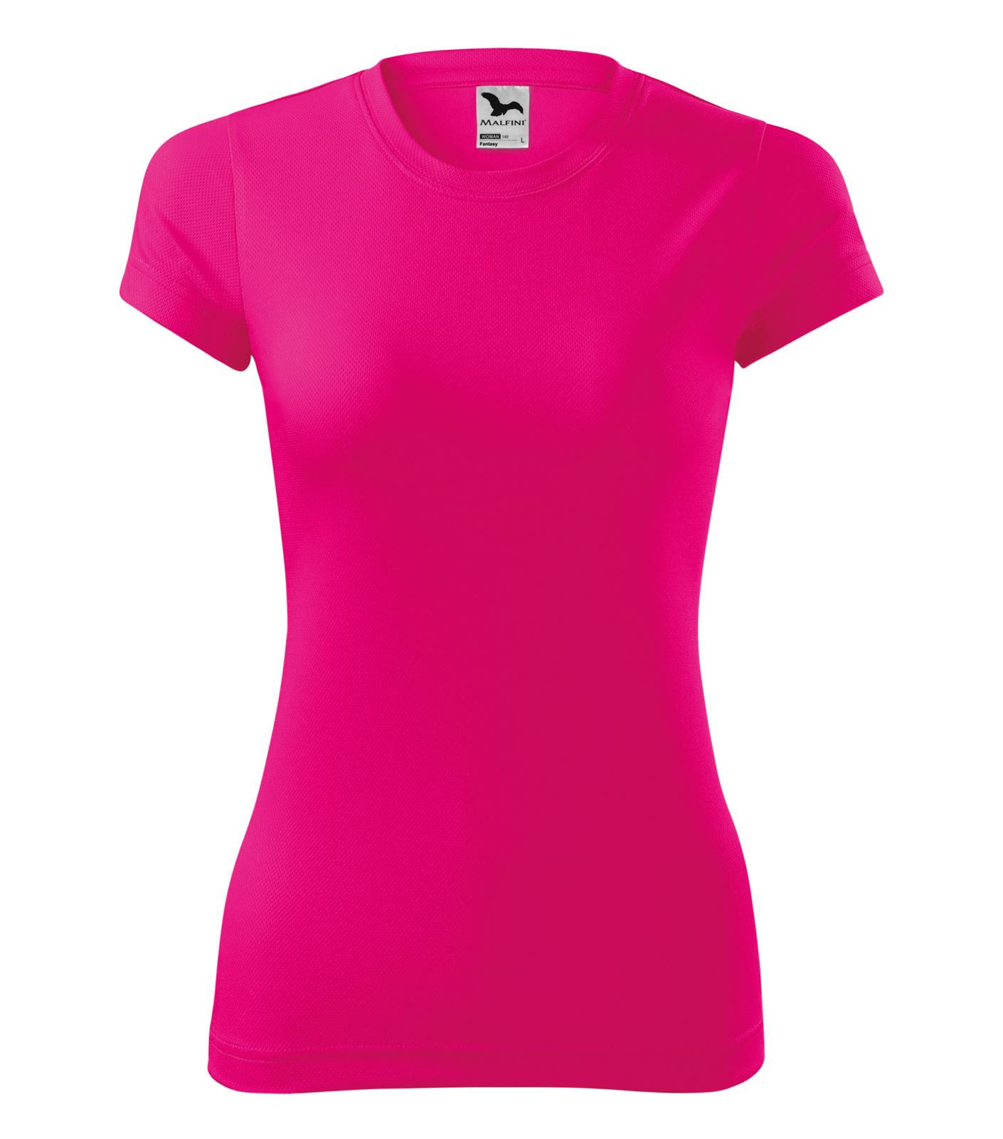 Dámske rýchloschnúce tričko Malfini Fantasy 140 - veľkosť: L, farba: neon ružová
