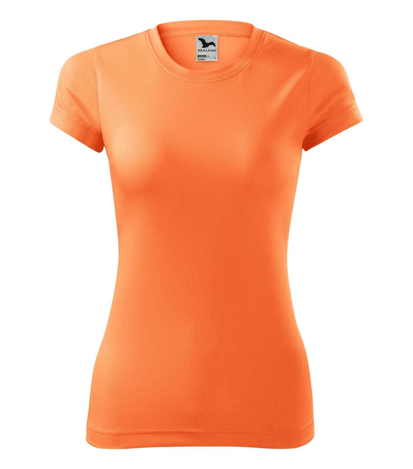 Dámske rýchloschnúce tričko Malfini Fantasy 140 - veľkosť: XS, farba: neon mandarine