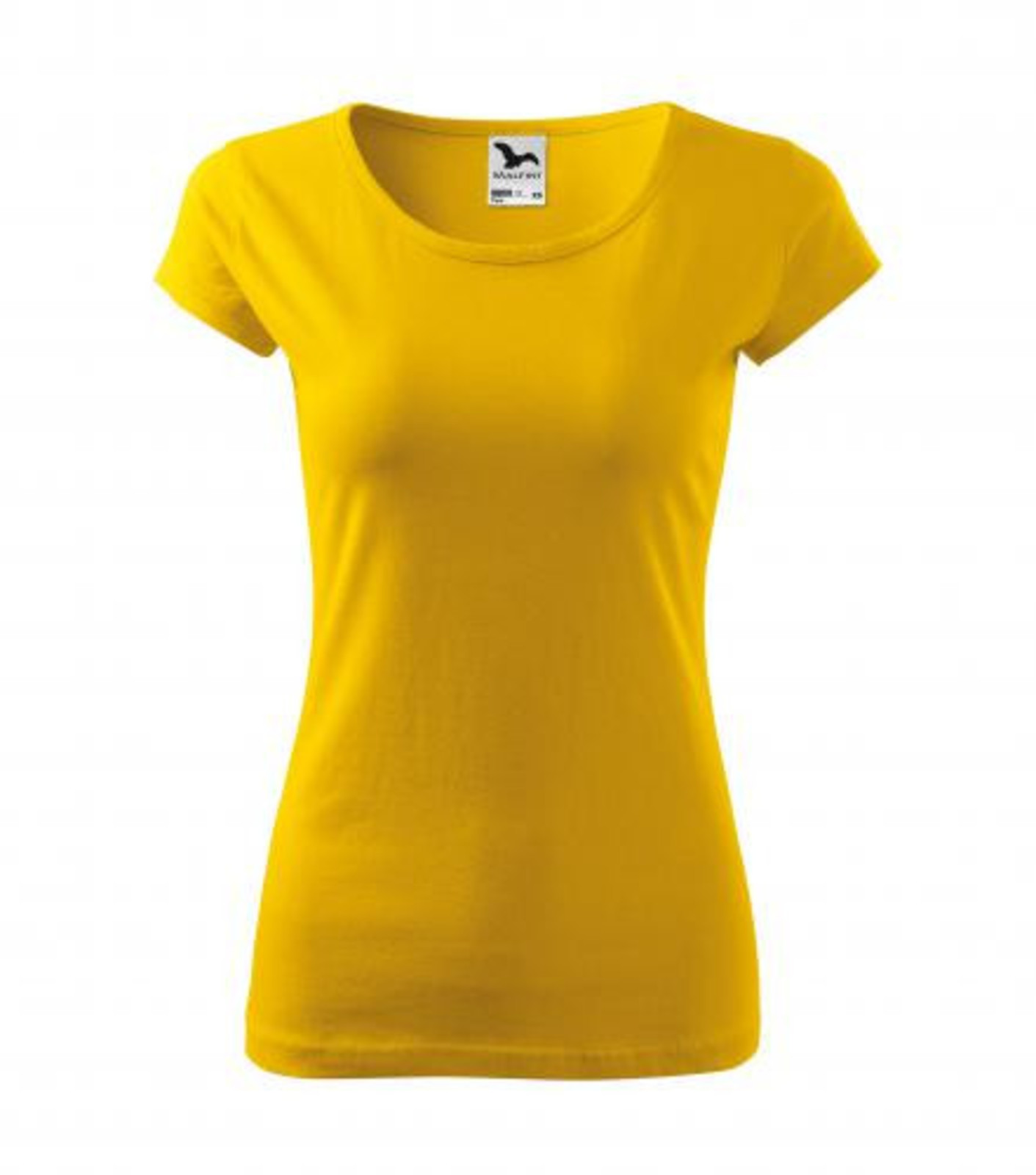 Dámske bavlnené tričko Malfini Pure 122 - veľkosť: L, farba: žltá
