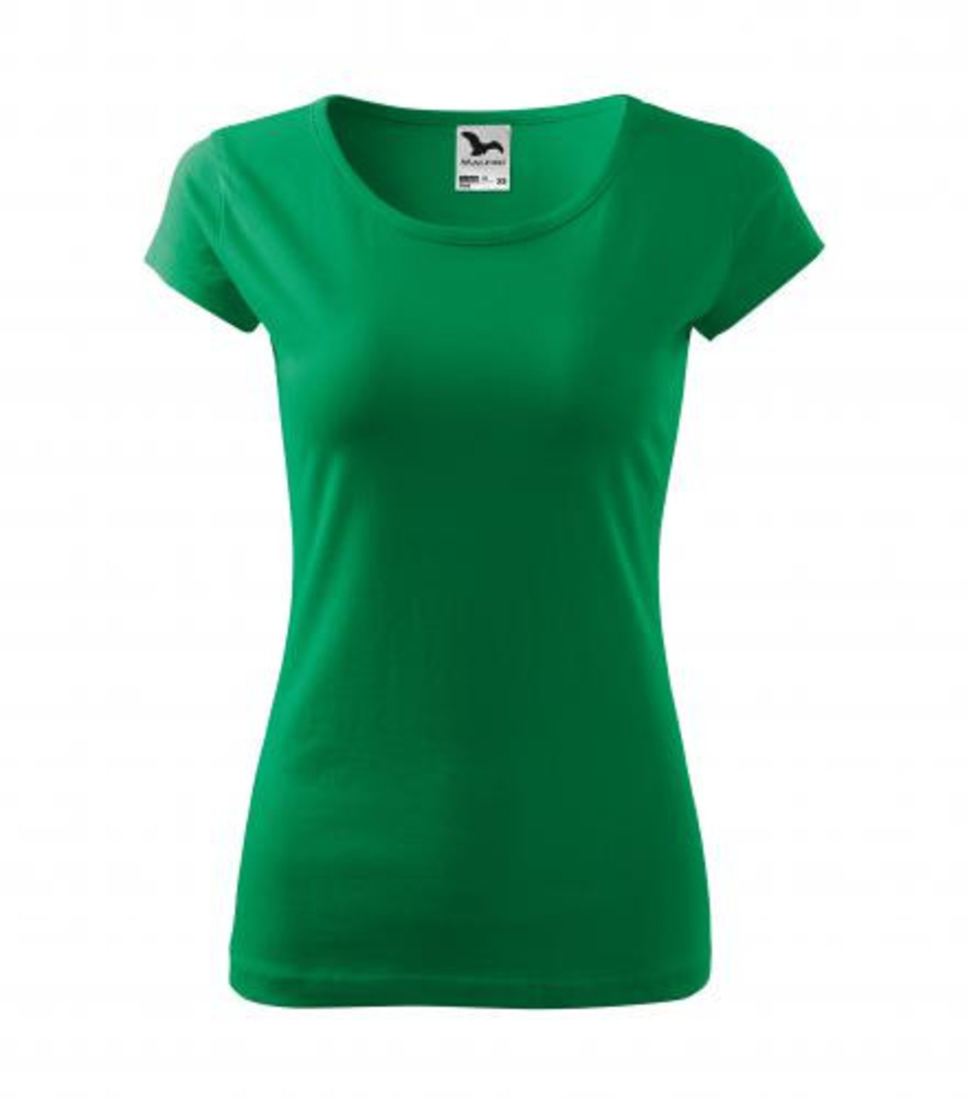 Dámske bavlnené tričko Malfini Pure 122 - veľkosť: S, farba: trávová zelená