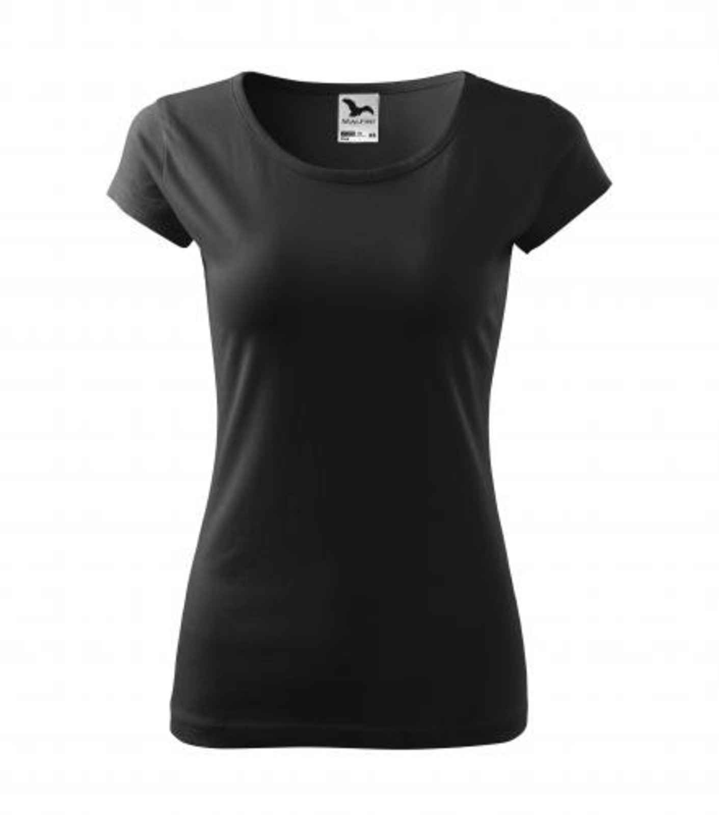 Dámske bavlnené tričko Malfini Pure 122 - veľkosť: XXL, farba: čierna
