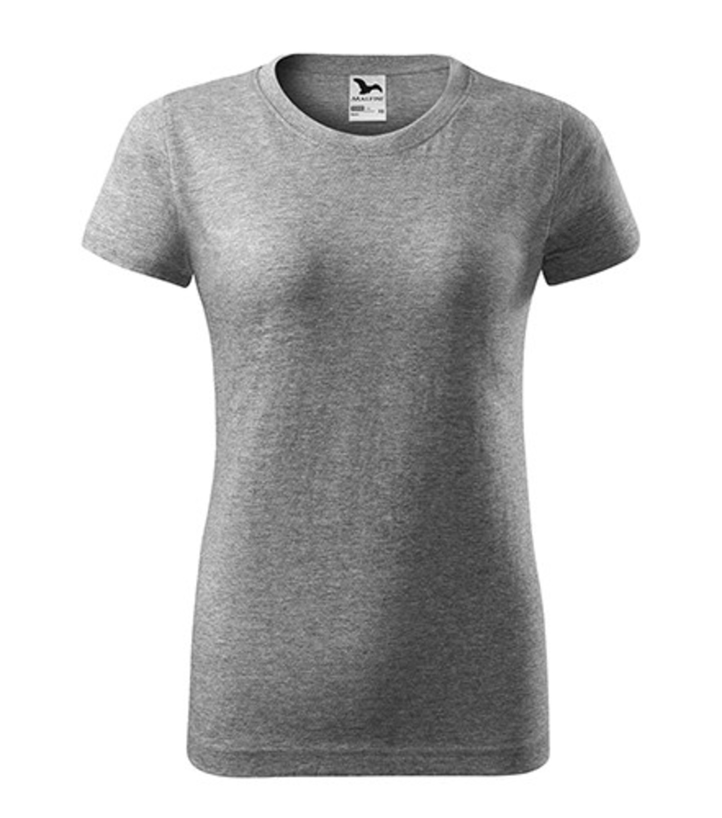 Dámske tričko Malfini Basic 134 - veľkosť: S, farba: tmavosivý melír
