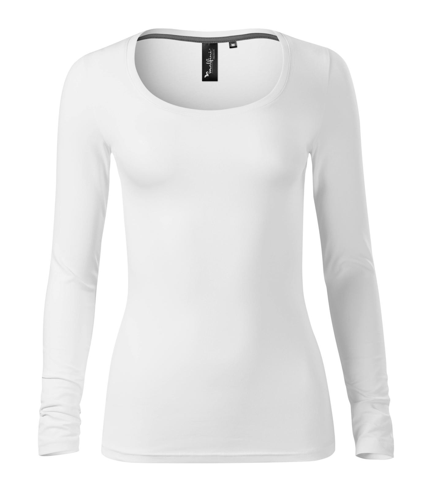 Dámske tričko s dlhým rukávom Malfini Premium Brave 156 - veľkosť: L, farba: biela
