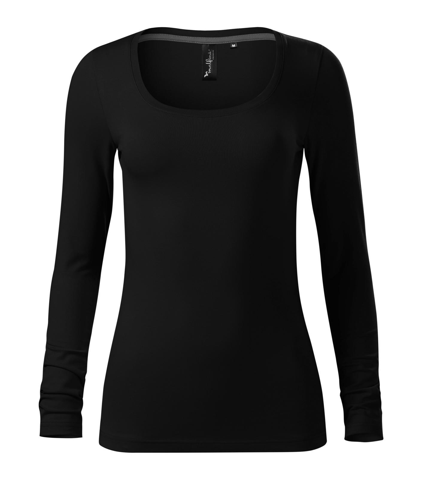 Dámske tričko s dlhým rukávom Malfini Premium Brave 156 - veľkosť: L, farba: čierna