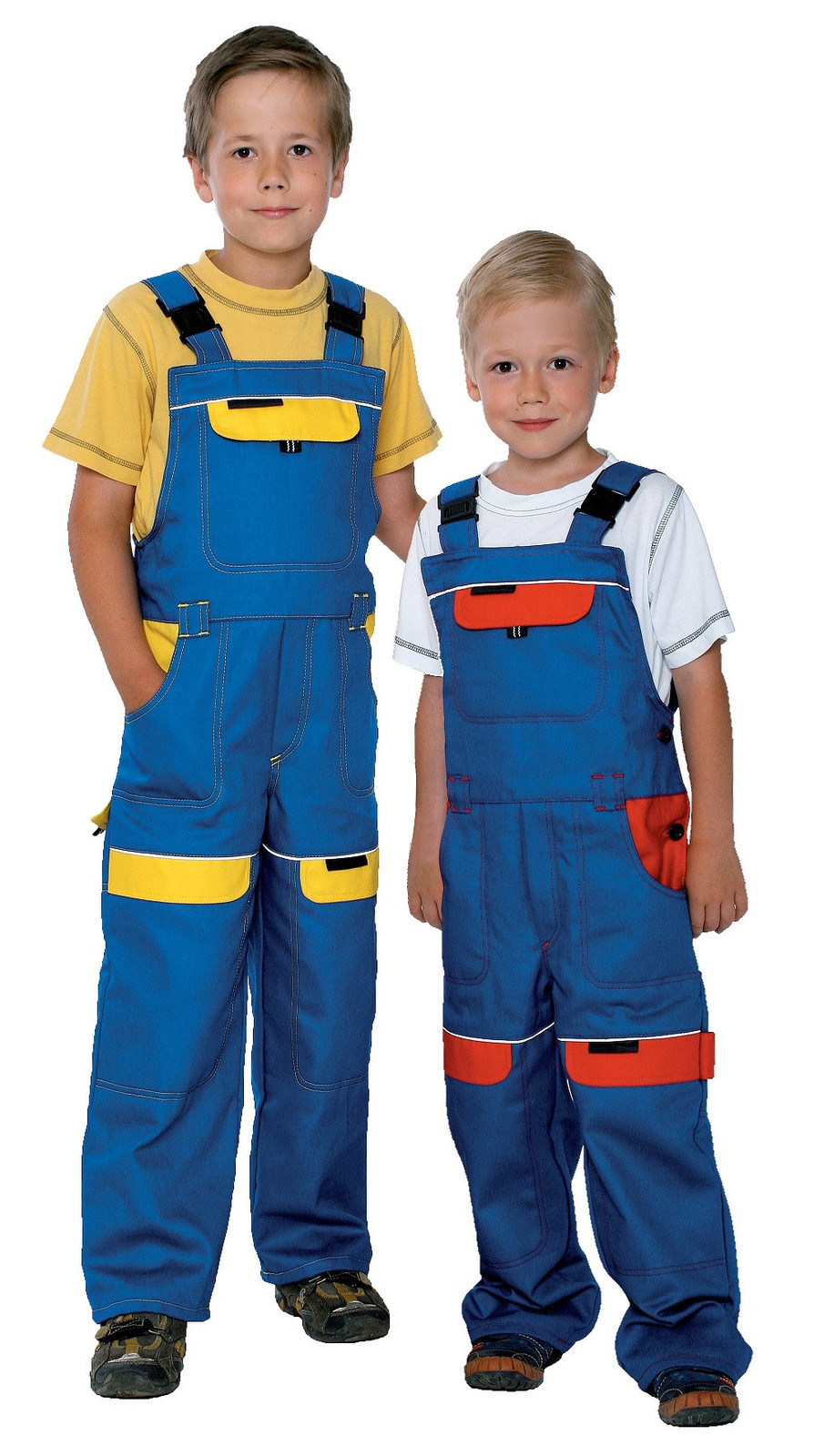 Detské montérky na traky ARDON Cool Trend - veľkosť: 134, farba: modrá/žltá