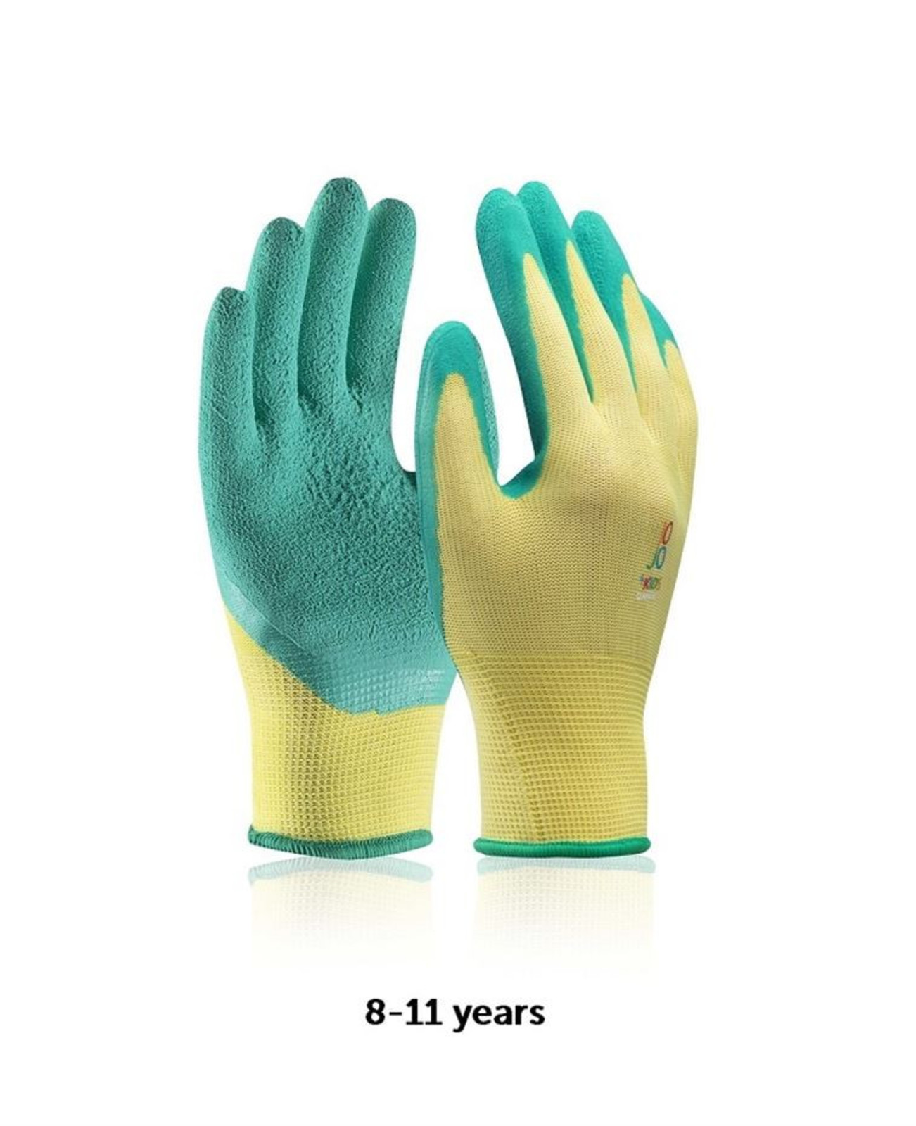 Detské pracovné rukavice Ardon Jojo - veľkosť: 8-11 rokov, farba: zelená/žltá