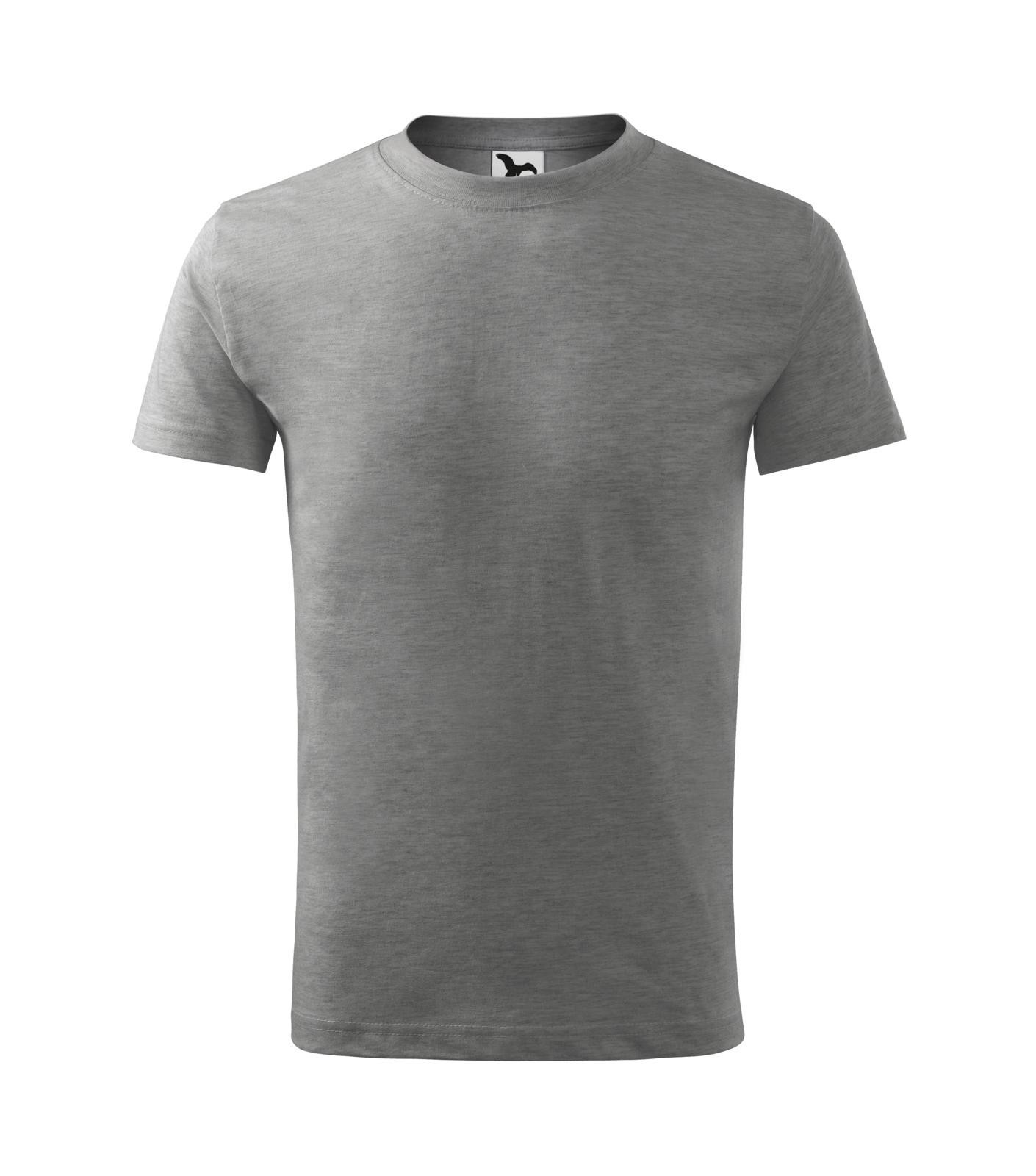 Detské tričko Malfini Basic 138 - veľkosť: 134, farba: tmavosivý melír
