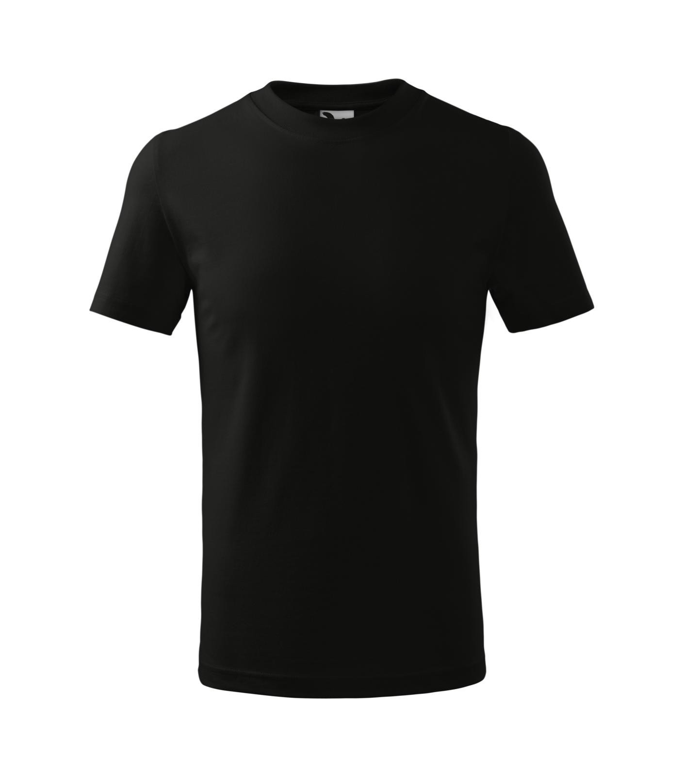 Detské tričko Malfini Classic 100 - veľkosť: 146, farba: čierna