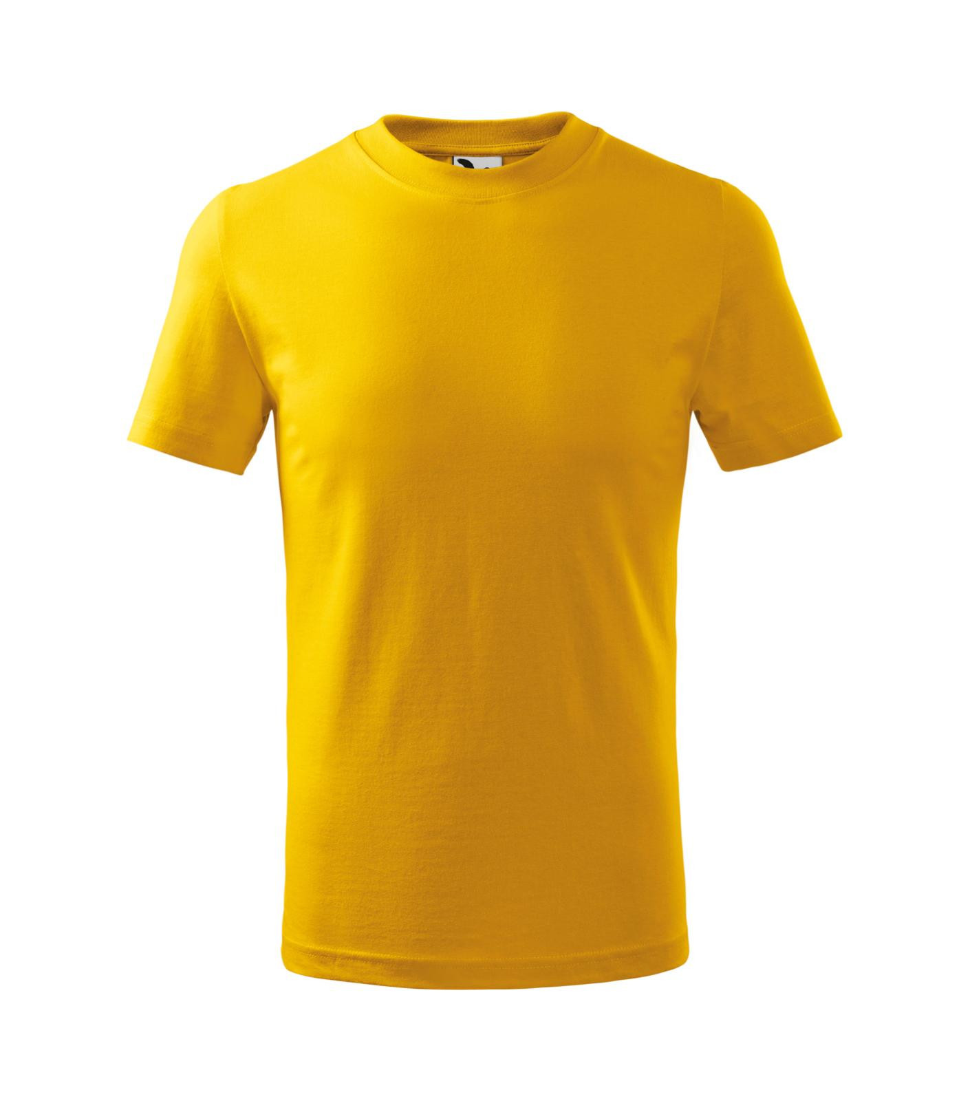 Detské tričko Malfini Classic 100 - veľkosť: 122, farba: žltá