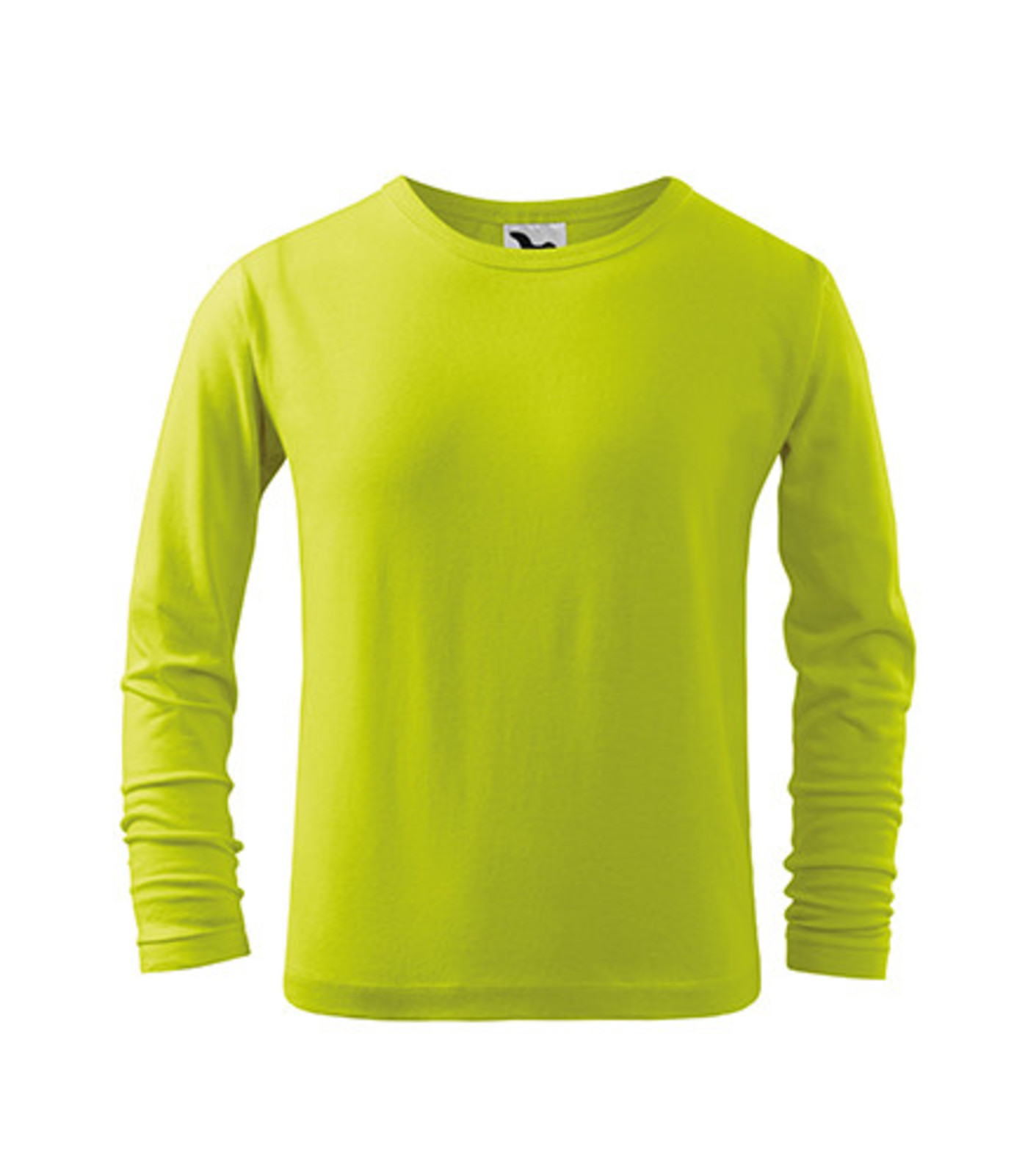Detské tričko s dlhým rukávom Malfini FIT-T LS 121 - veľkosť: 110, farba: limetková