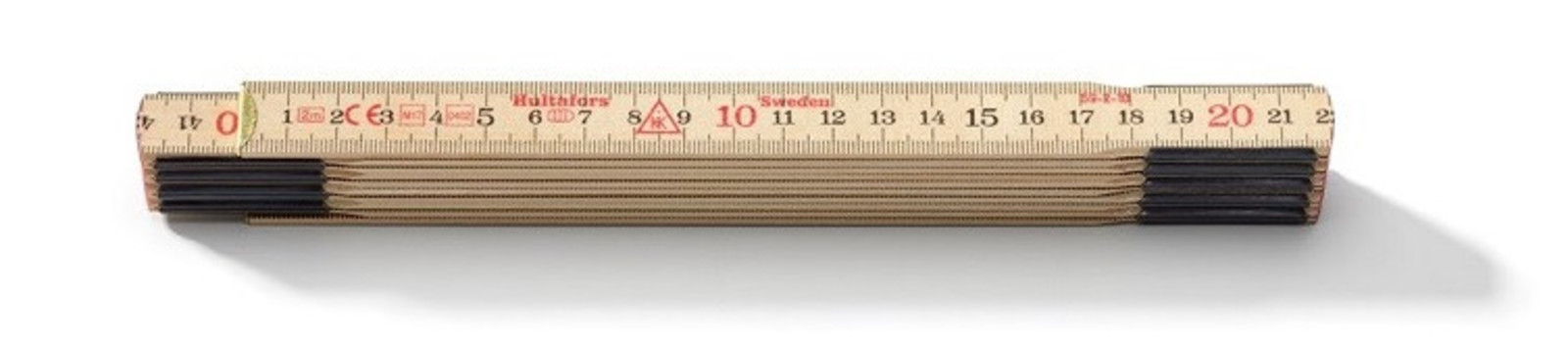 Drevený skladací meter Hultafors 2m (10 lamien) - veľkosť: 10 lamiel