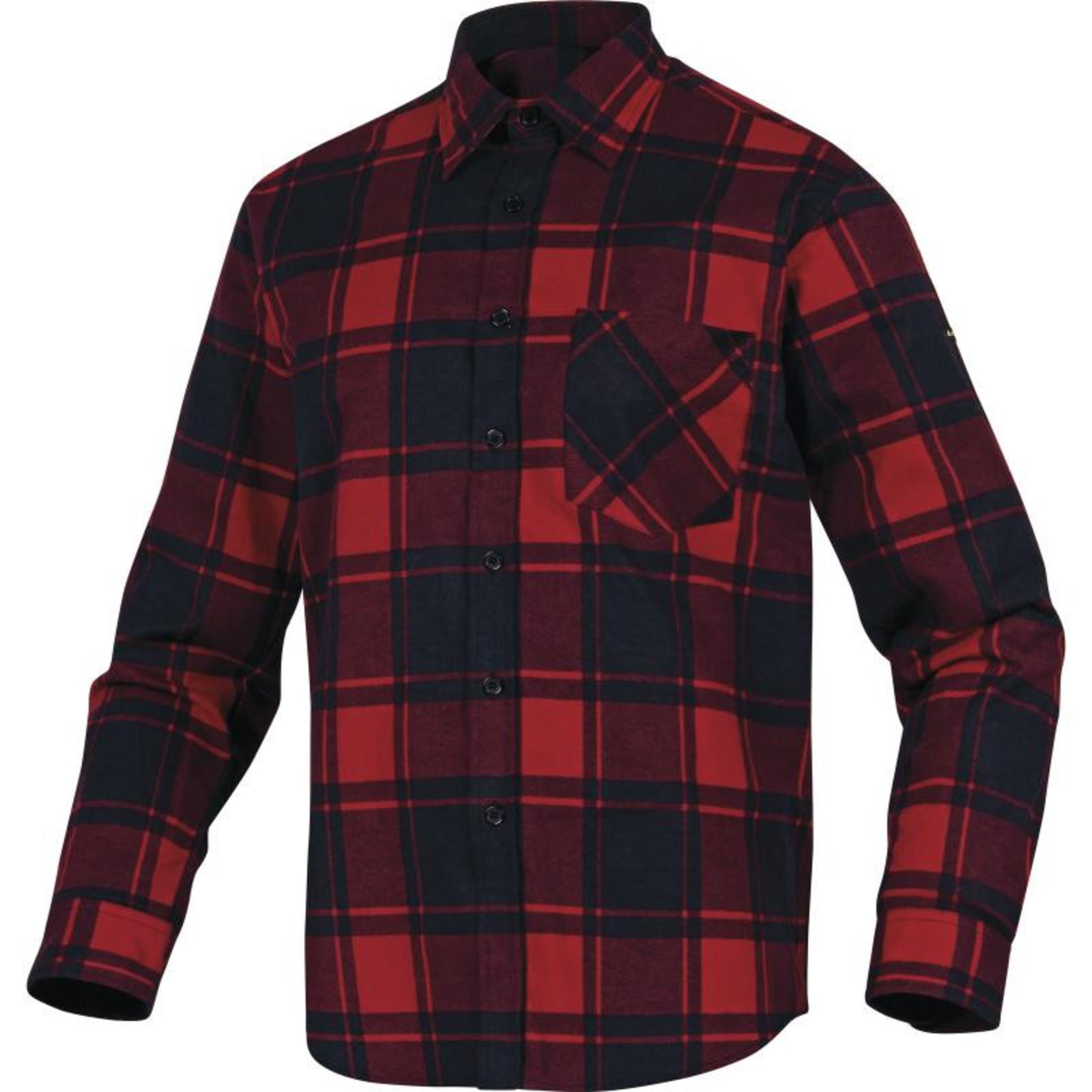 Flanelová košeľa Delta Plus Ruby - veľkosť: S, farba: čierna/červená