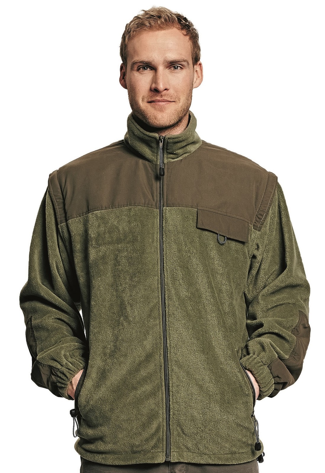Fleece bunda Randwik 2v1 pánska - veľkosť: S, farba: zelená