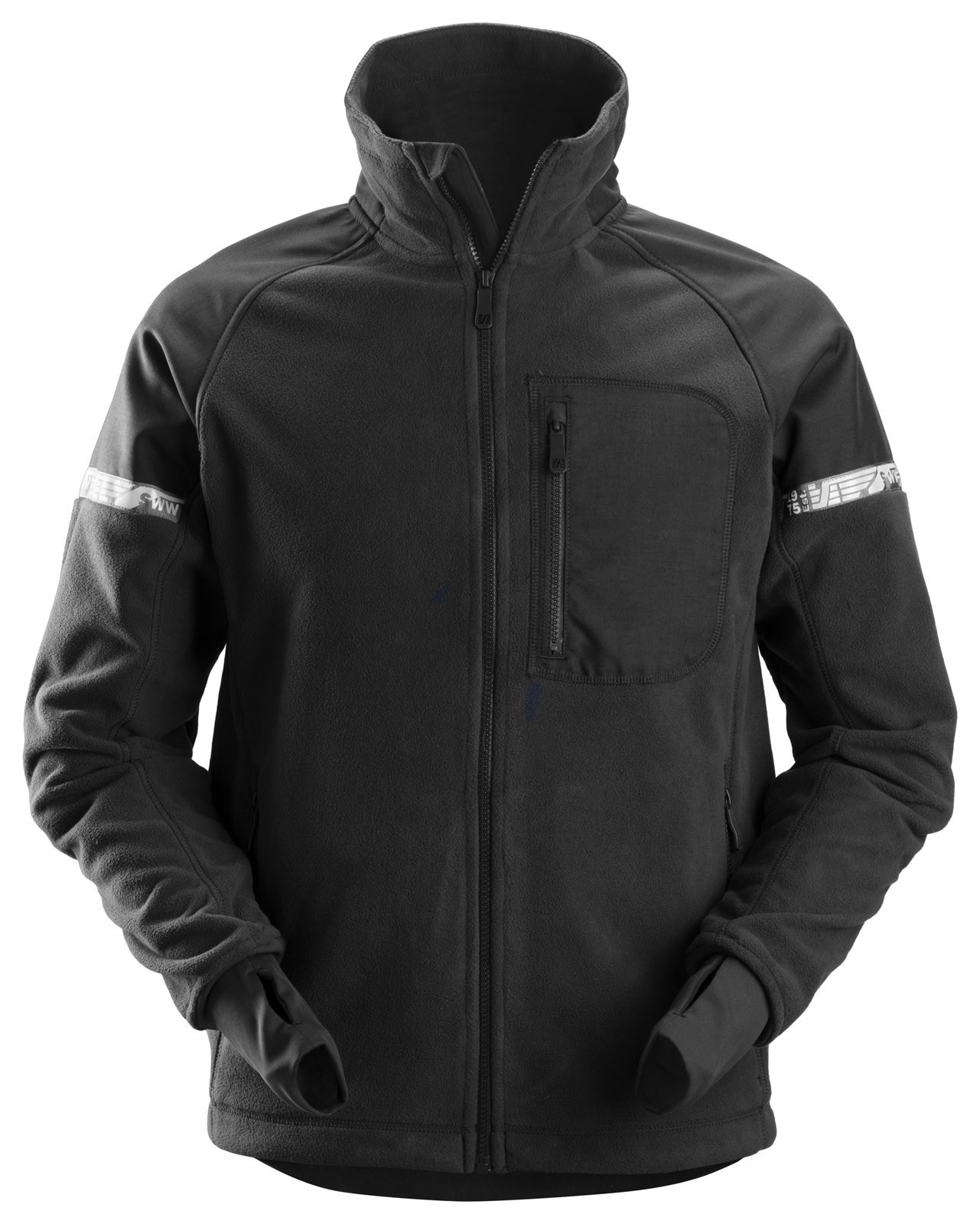 Fleecová bunda Snickers® AllroundWork - veľkosť: S, farba: čierna