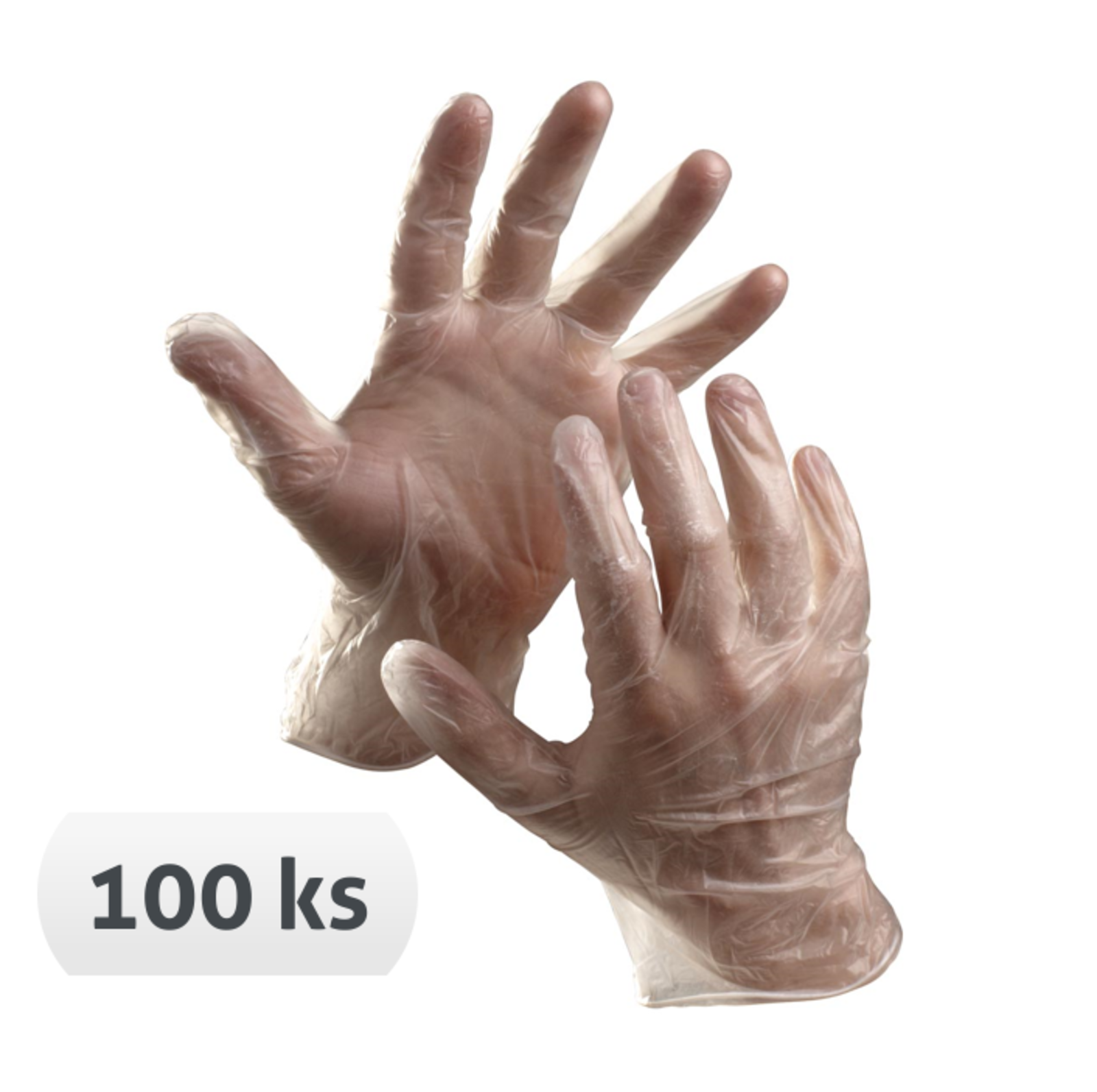 Jednorazové vinylové rukavice Rail púdrované 100 ks - veľkosť: 10/XL