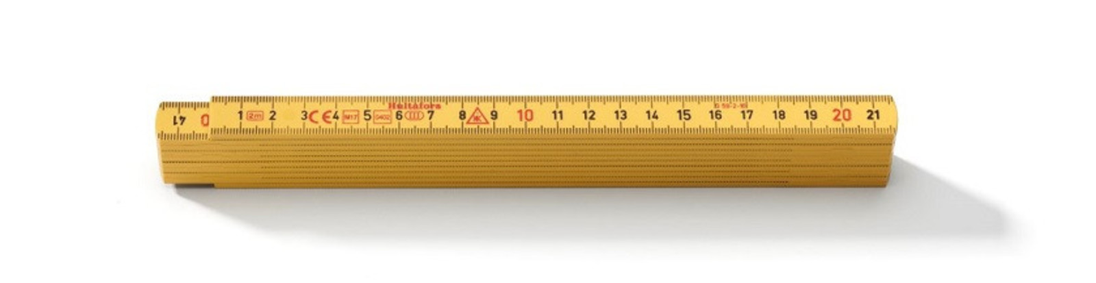 Laminátový skladací meter Hultafors 2m žltý (10 lamiel) - veľkosť: 2 m, farba: žltá