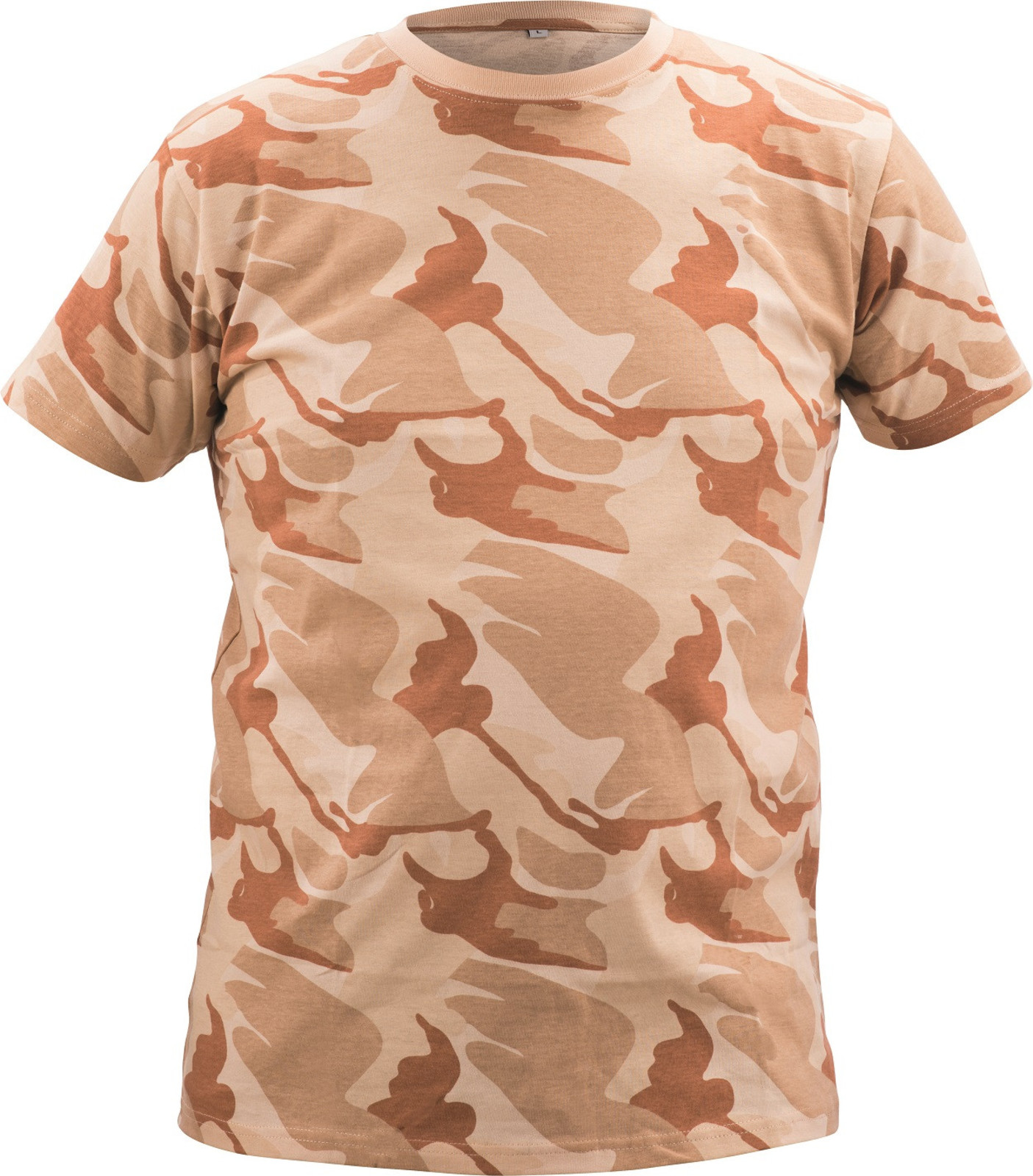 Maskáčové tričko Crambe - veľkosť: XS, farba: béžová kamufláž