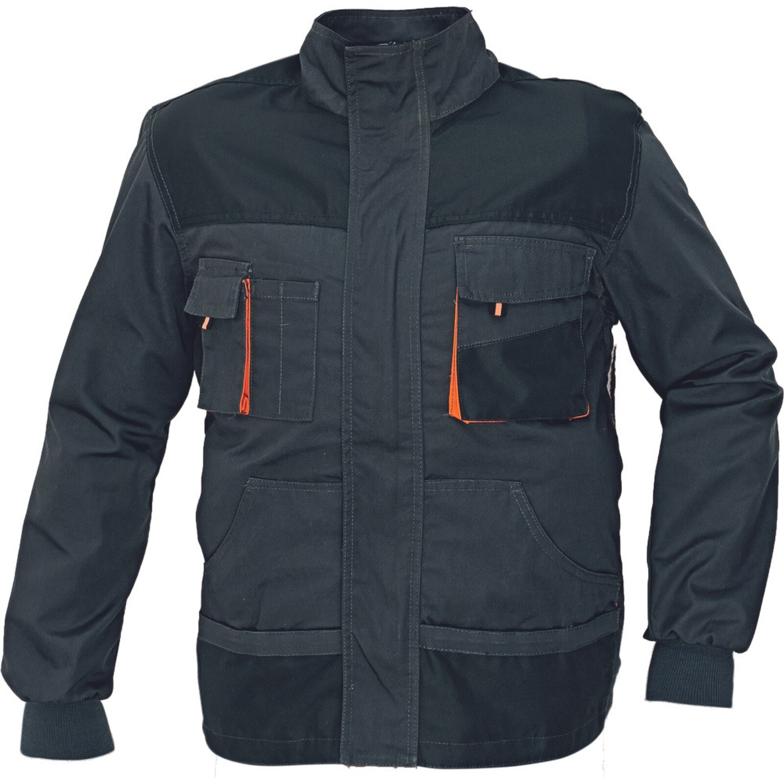 Odolná montérková bunda Emerton pánska - veľkosť: 62, farba: čierna/oranžová