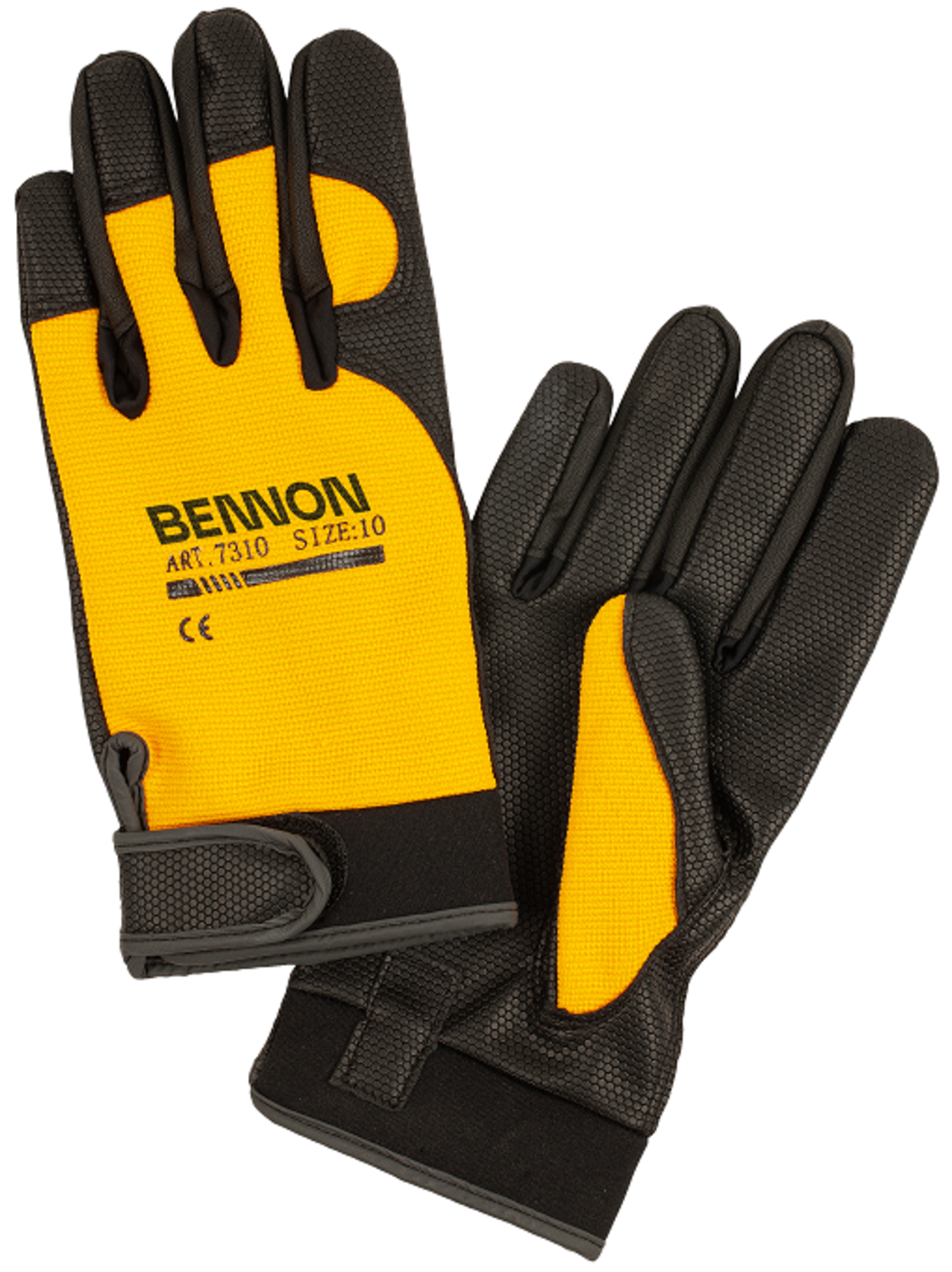 Odolné pracovné rukavice Bennon Kalytos  - veľkosť: XXL, farba: čierna/žltá