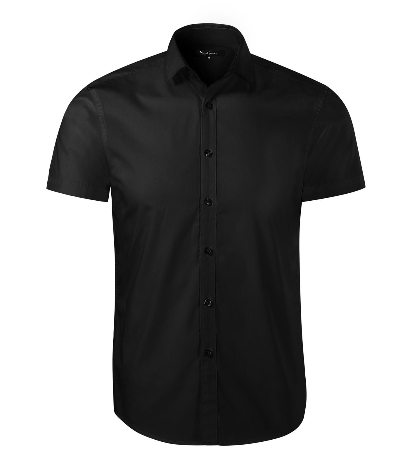 Pánska košeľa s krátkym rukávom Malfini Premium Flash 260 - veľkosť: S, farba: čierna