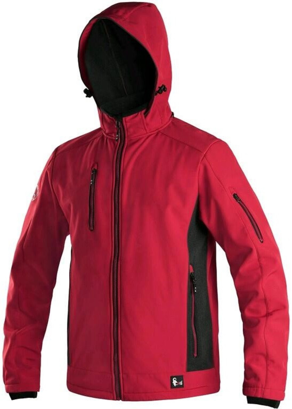 Pánska softshellová bunda CXS Durham - veľkosť: M, farba: červená/čierna